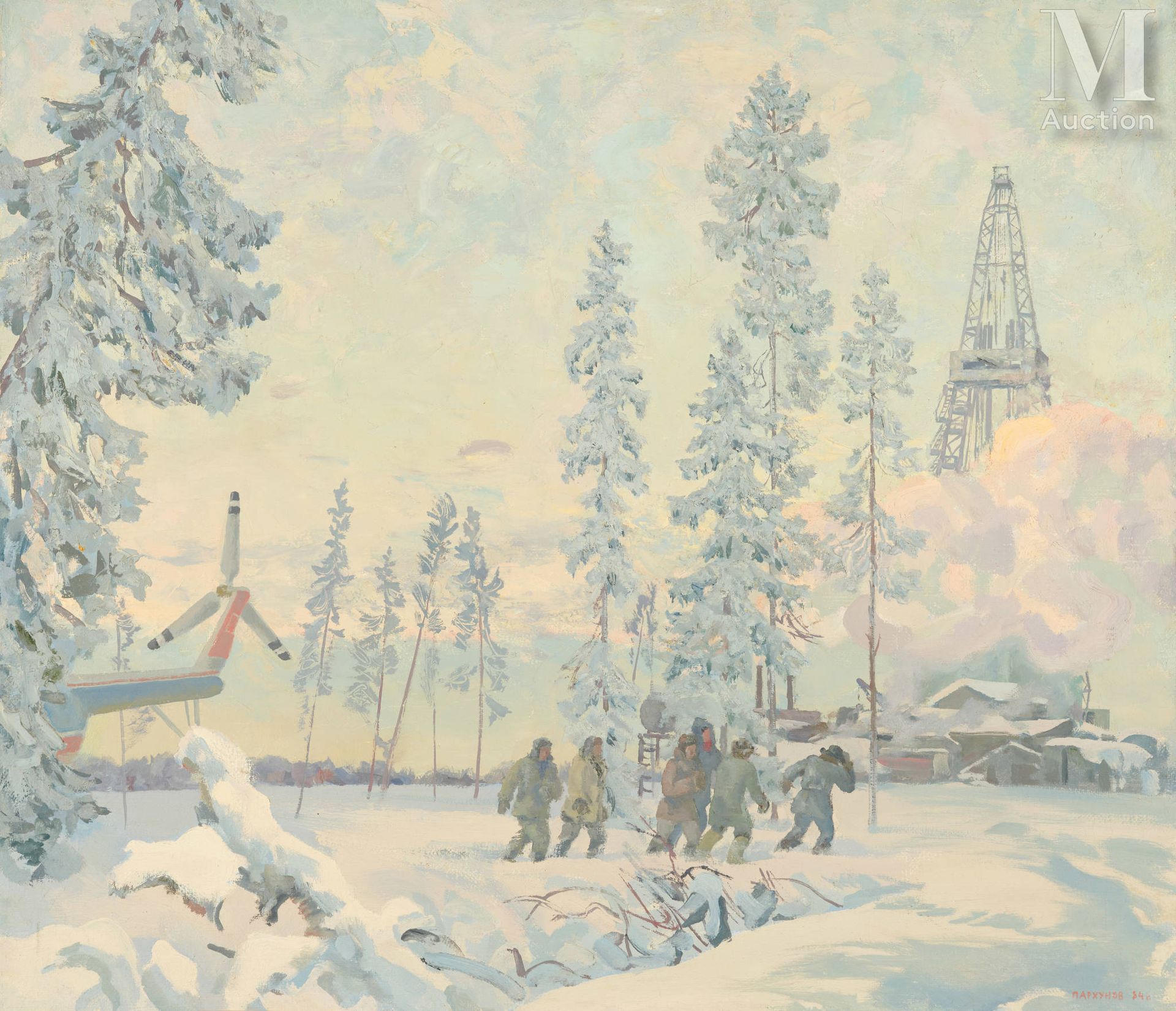 Boris PARKHUNOV (né 1938). The Morning of Siberian Oil (1984).
Oil on canvas, si&hellip;