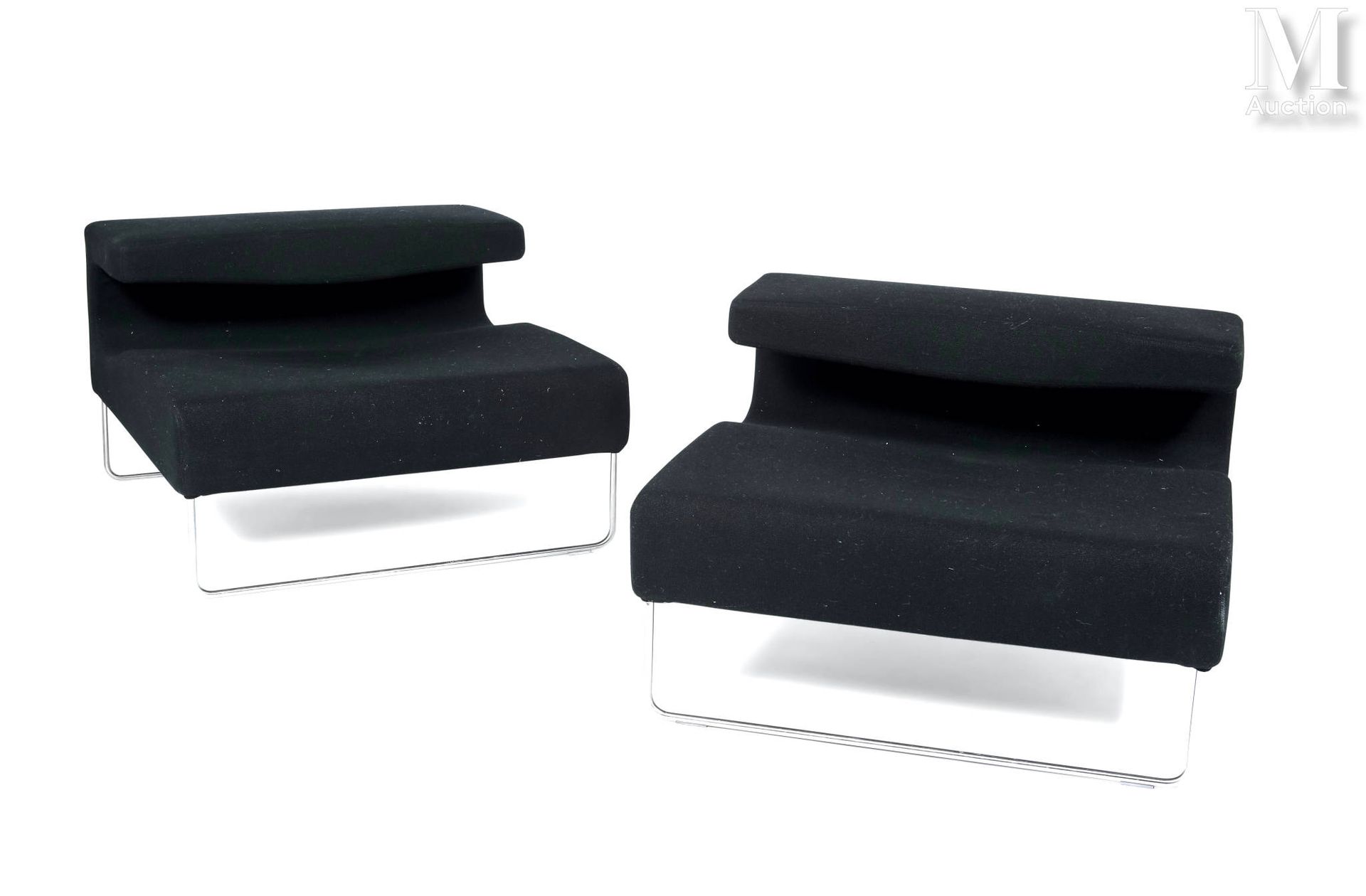 Paire de fauteuils Modell "Low Seat", Verlag Moroso, mit niedriger Sitzfläche, D&hellip;