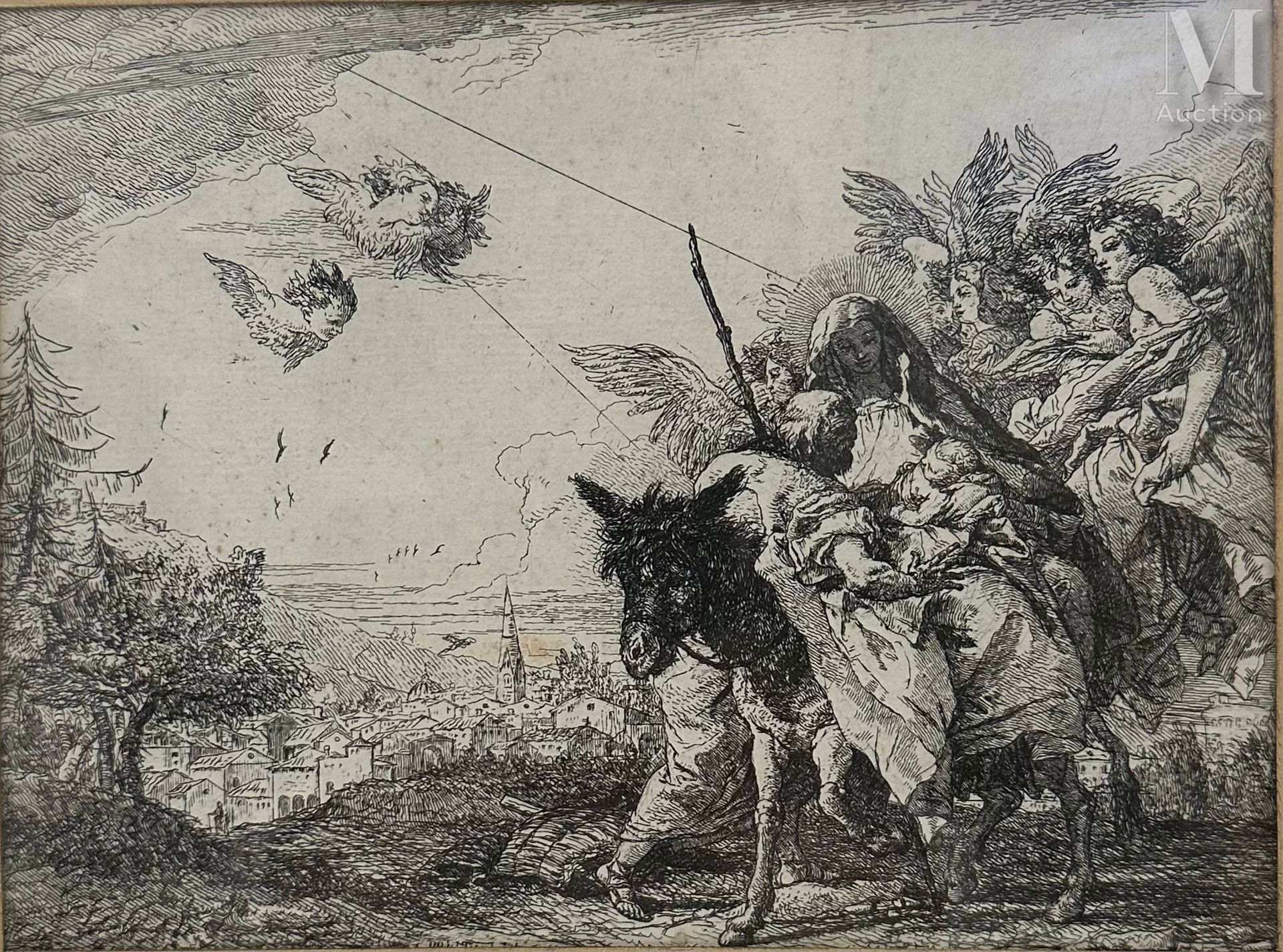 Giovanni Domenico TIEPOLO (1727-1804) "埃及的坑道思想 "第9版。
蚀刻
17,5 x 23,3 cm at sight
