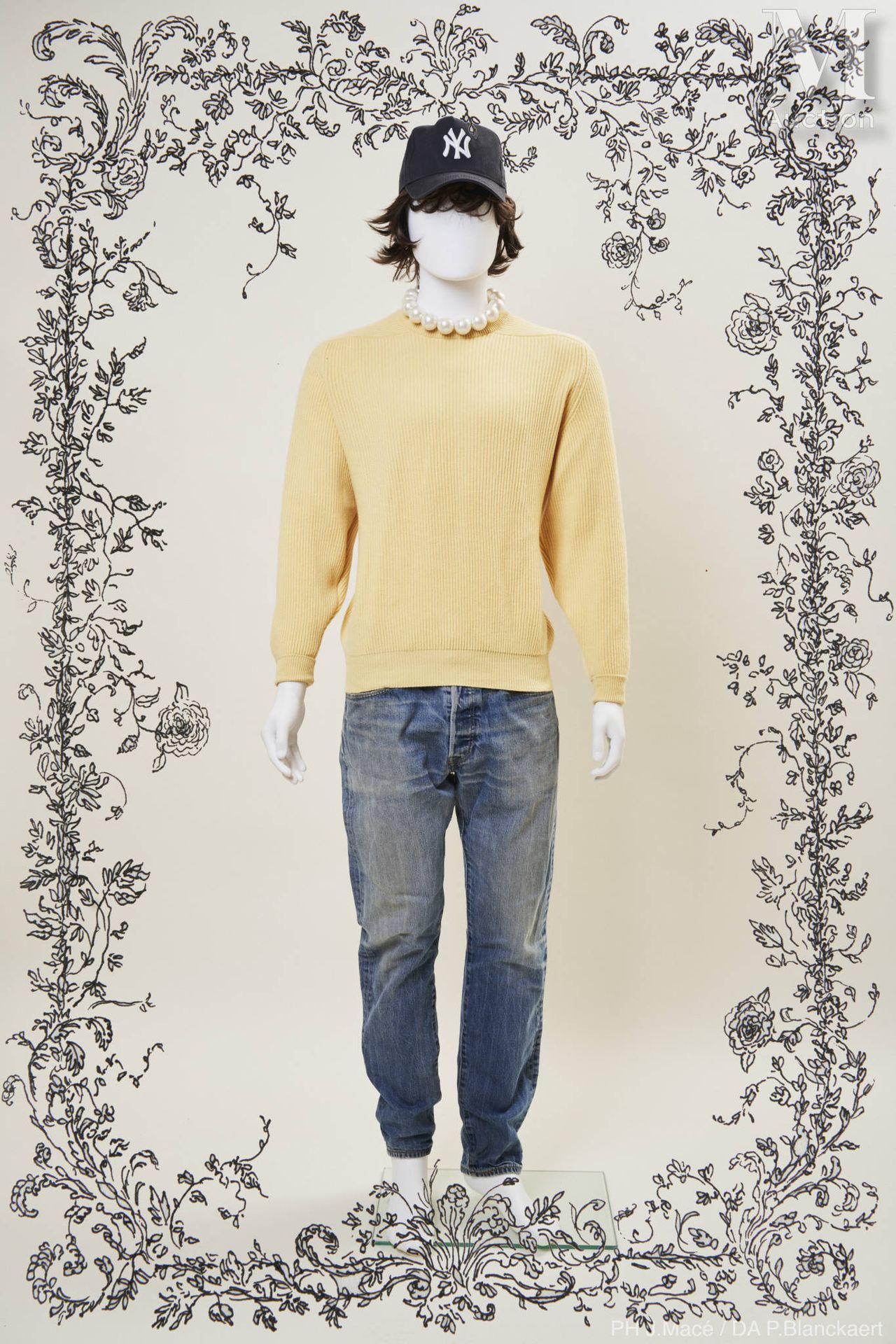 ANONYME Sweater
in sky blue ribbed cashmere knit 
S approx. M/L