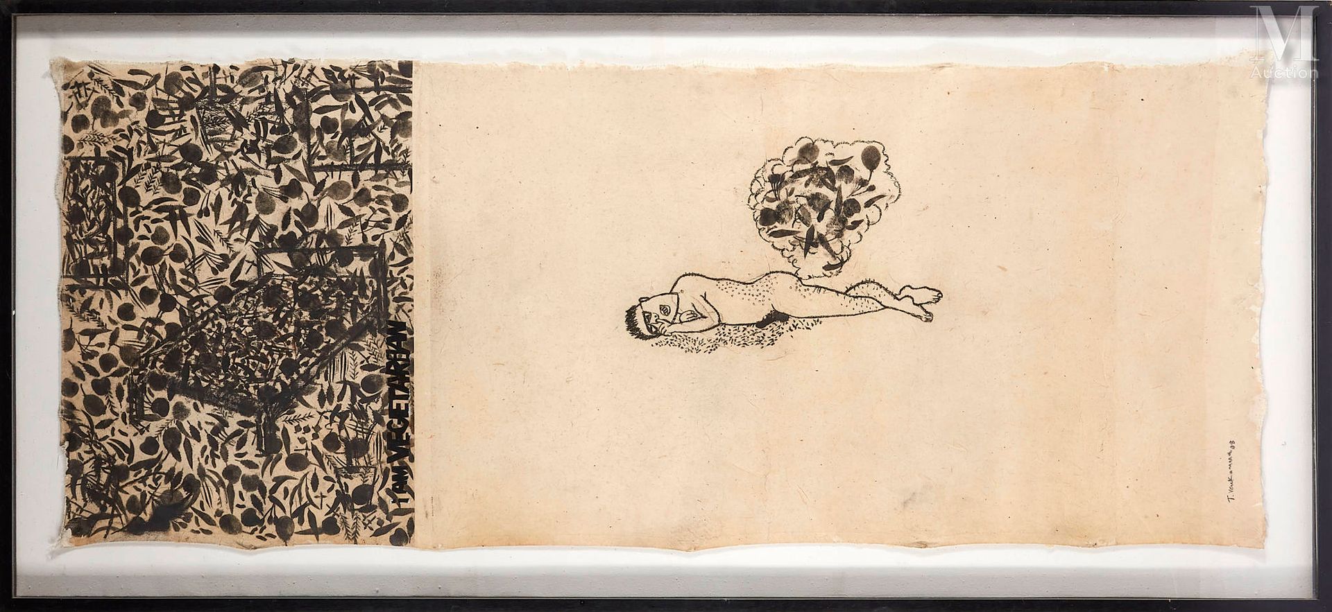 Theegulla VENKANNA, (né en 1980) 芳香的梦

纸上炭笔，右下方有签名和日期
71 x 180 cm