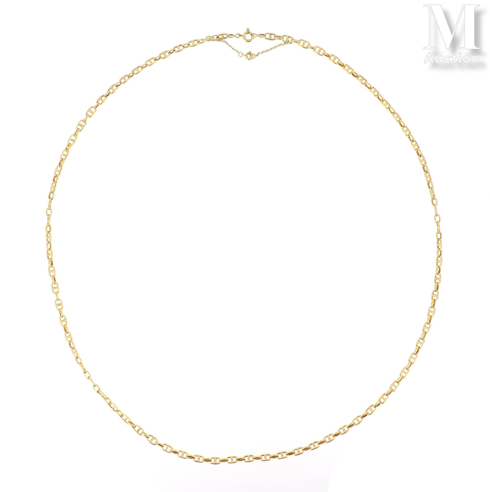 Chaine marine Chaine maille marine en or jaune 18 K (750 °/°°), avec chainette d&hellip;