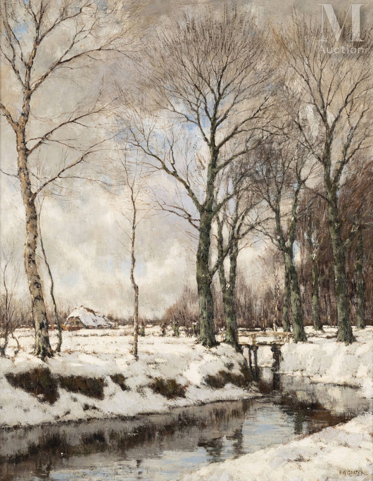 Arnold Marc GORTER (1866-1933) Paesaggio di neve

Olio originale su tela
94 x 73&hellip;