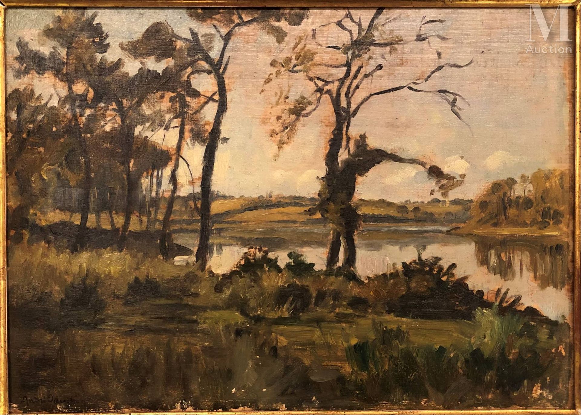 André DAUCHEZ (1870-1948) 池塘

板上油彩
23,5 x 33 cm 
左下角有André Dauchez的签名