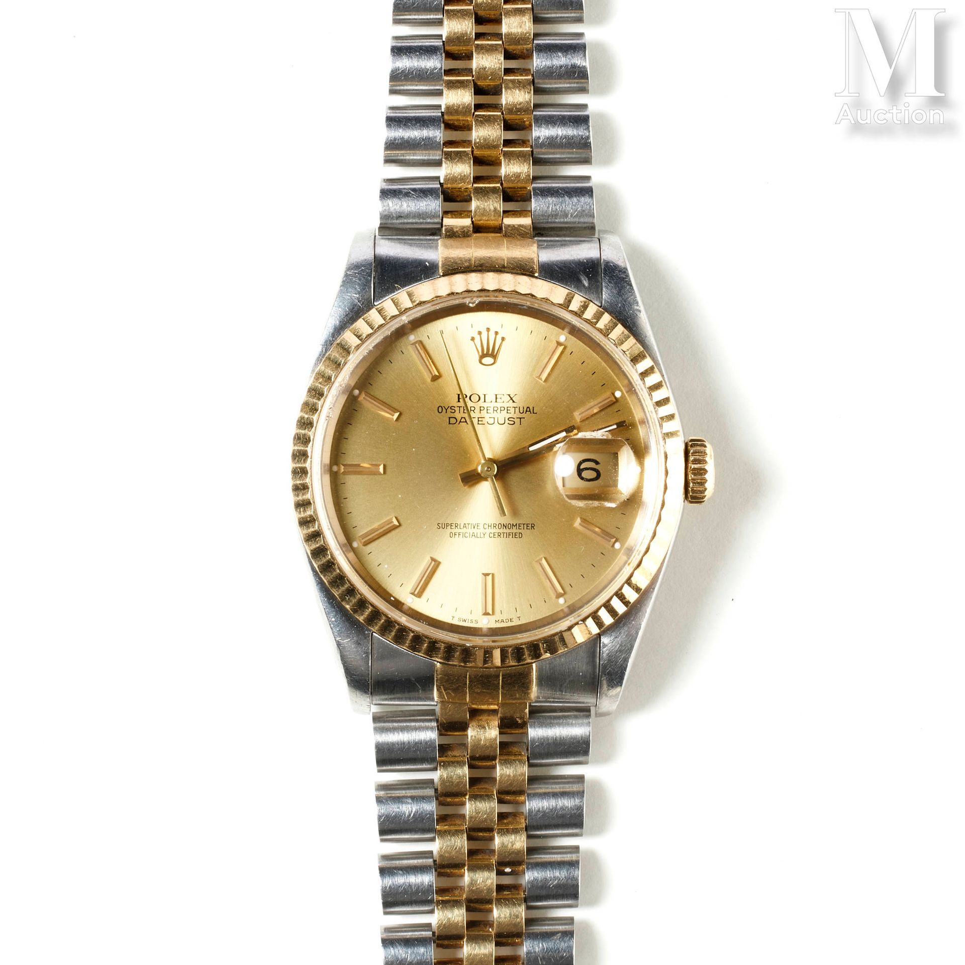 Rolex Datejust 
Runde gemischte Uhr 
Um 1990
Referenz 16233
Stahlgehäuse signier&hellip;