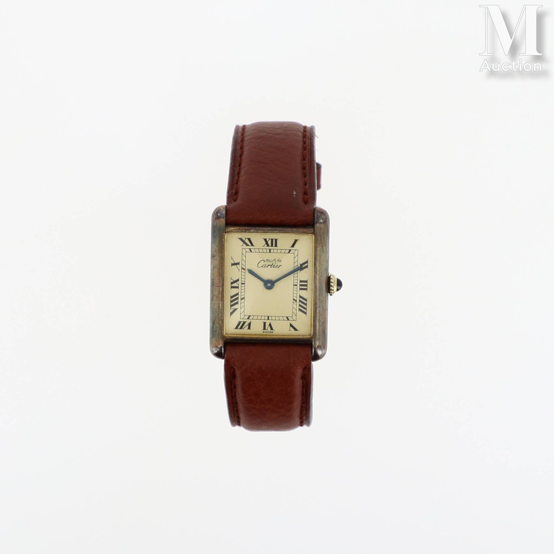 Must de Cartier Tanque
Reloj rectangular de caballero 
Alrededor de 1980
Caja pl&hellip;