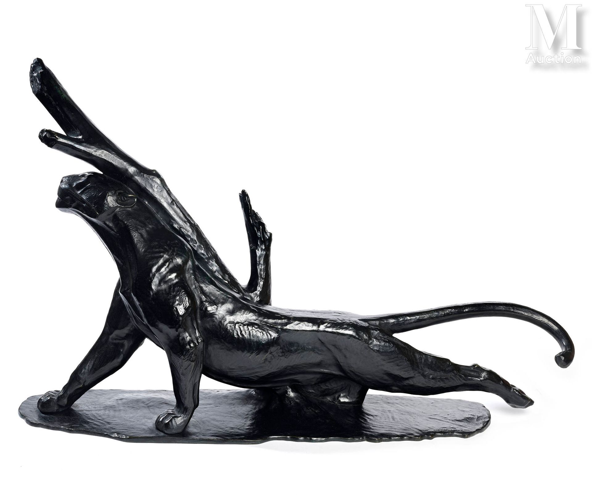 André Vincent BECQUEREL (1893 - 1981) "黑豹在树上蹭来蹭去

带有黑色铜锈的青铜雕塑。
平台上有签名 "Becquerel&hellip;