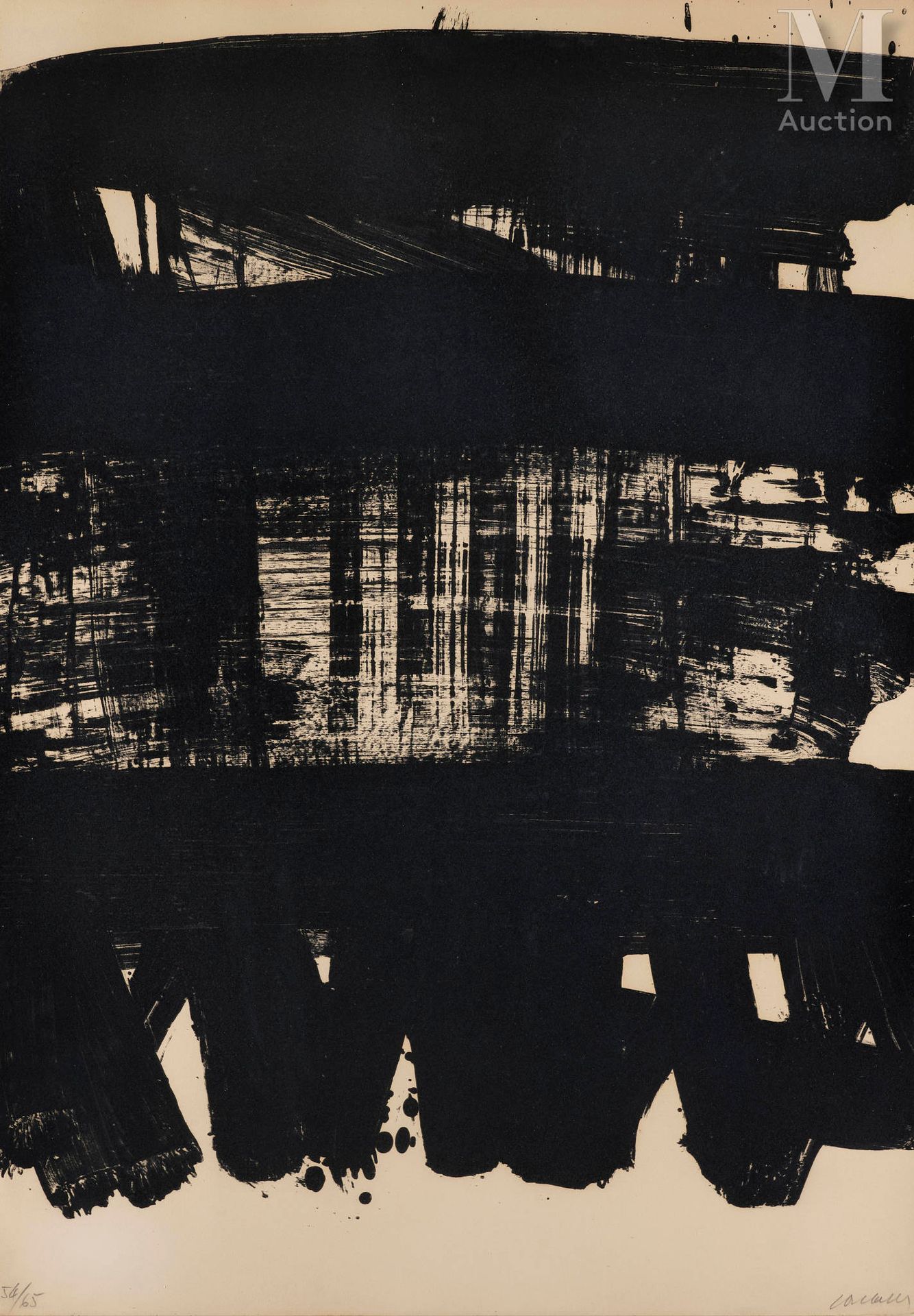 Pierre SOULAGES (1919 - 2022) Lithographie n°21, 1969

Lithographie en noir sur &hellip;