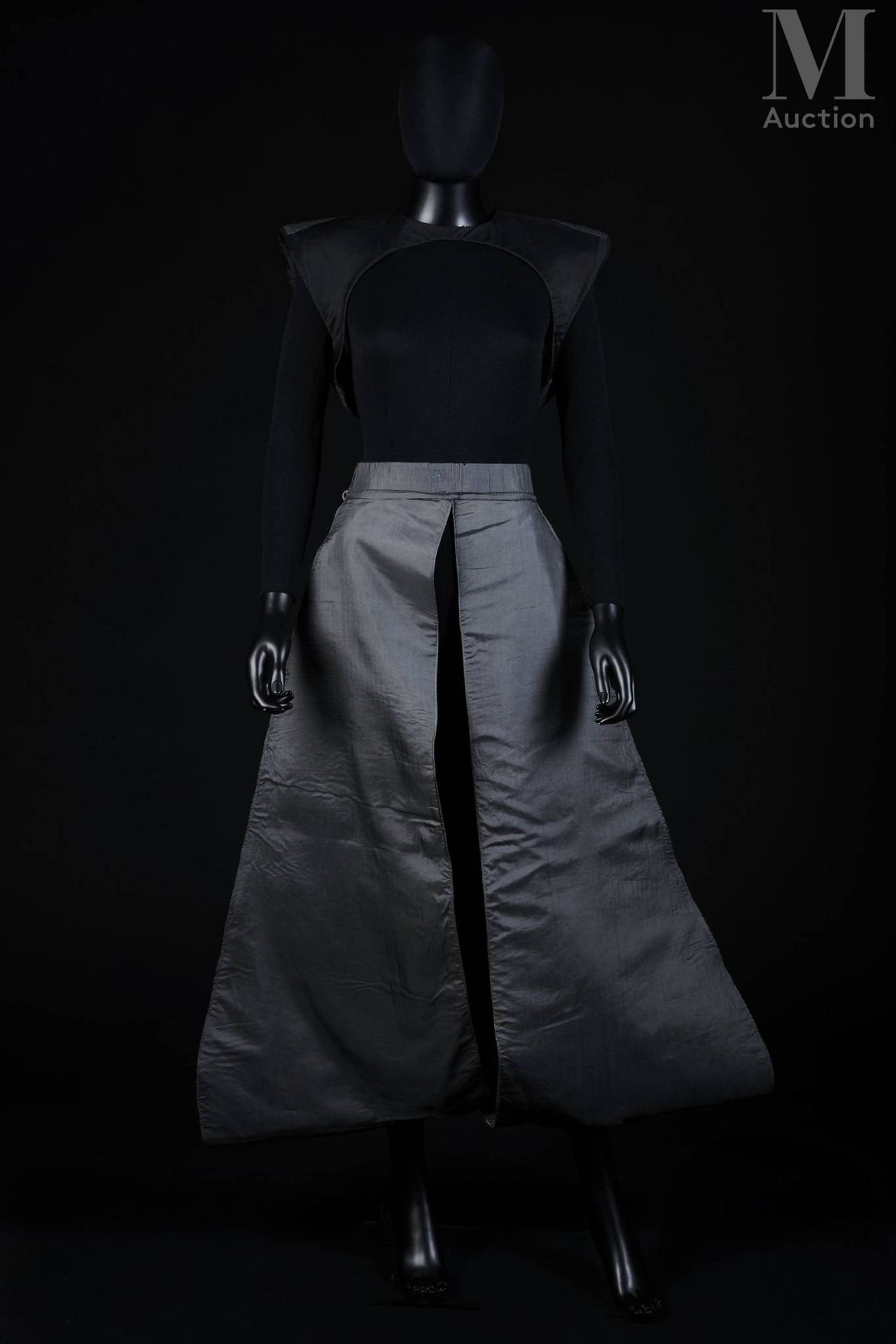 PACO RABANNE - 1980’s (prototype) Cowboy bra & overpants
in steel silk taffeta
W&hellip;