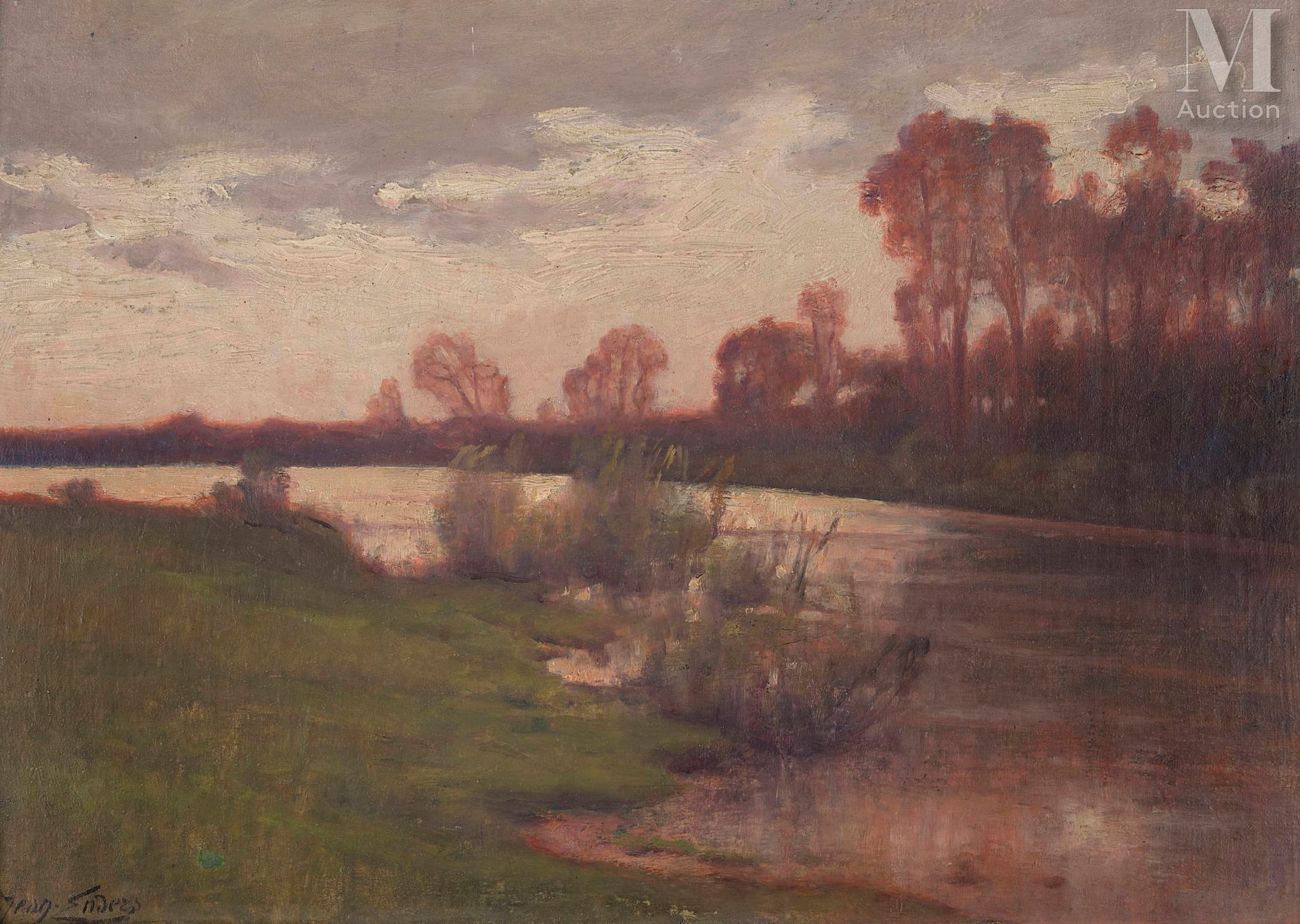 Jean Joseph ENDERS ( Besançon 1861- Paris ? 1930ou1936) Riverfront

Oil on canva&hellip;