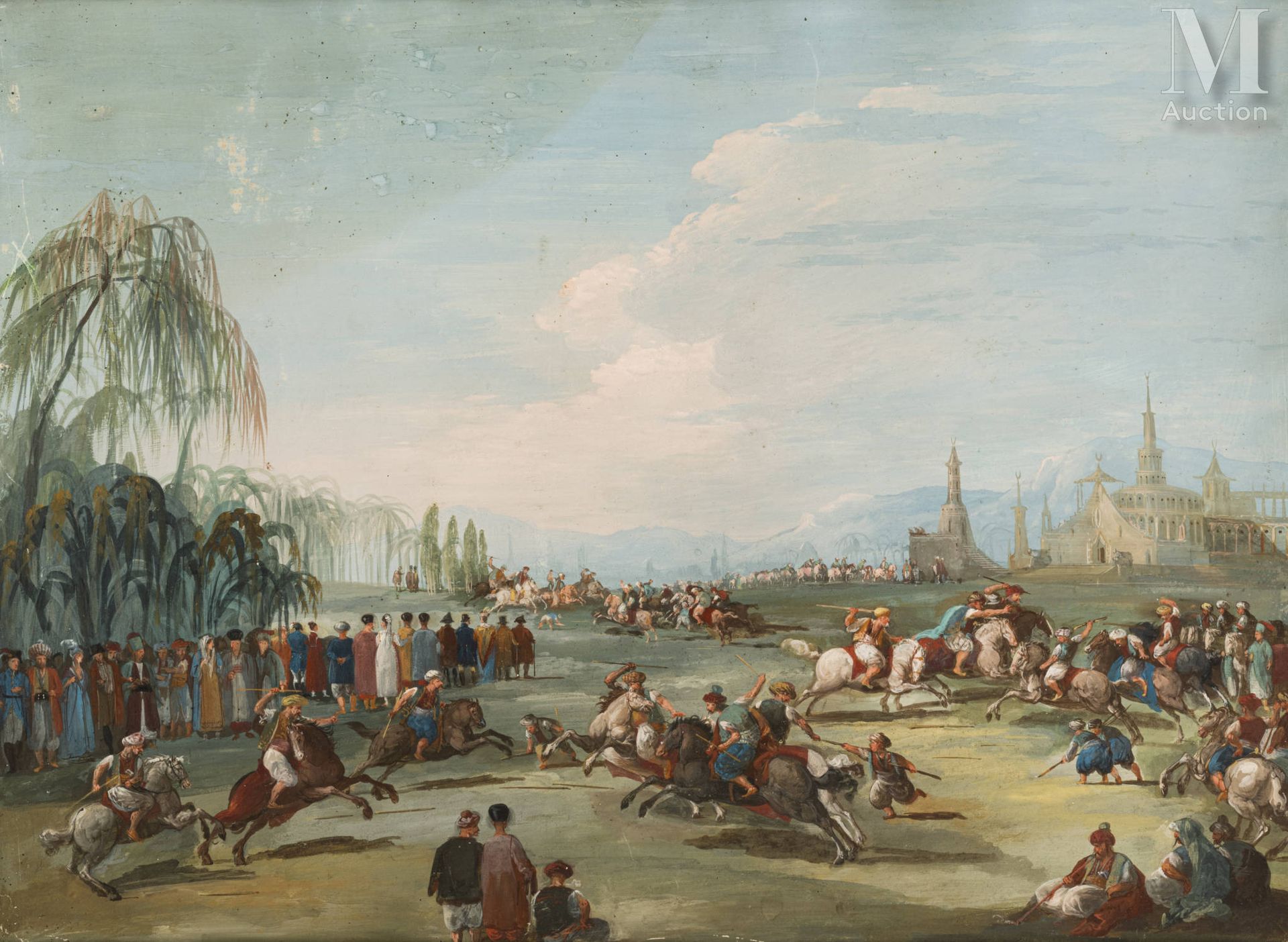 Ecole européenne du XIXe siècle El juego de jabalinas "çavgan" en Kagithane
Agua&hellip;