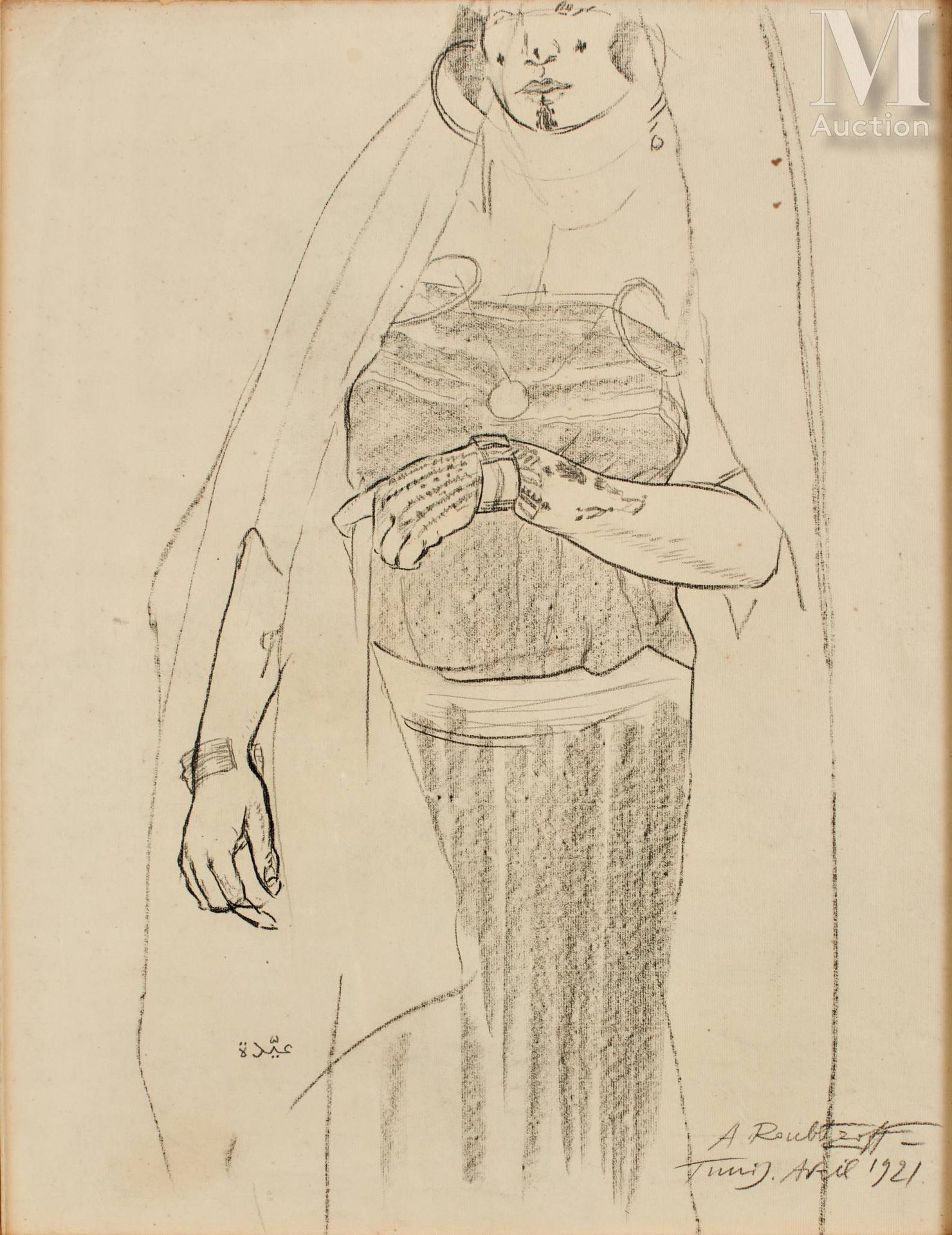 Alexandre ROUBTZOFF (Saint Petersbourg 1884 - Tunis 1949) Study for Aida
Black c&hellip;
