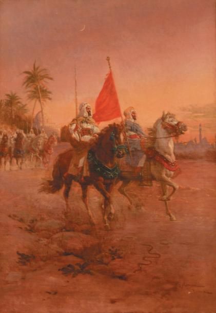Francesco COLEMAN (1851-1918) Italian Arab horsemen Signed 'F. Coleman Roma' (lo&hellip;