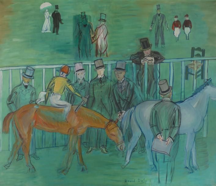 Raoul DUFY (1877-1953) French Scène de pesage, 1949 Signed Raoul Dufy (lower rig&hellip;