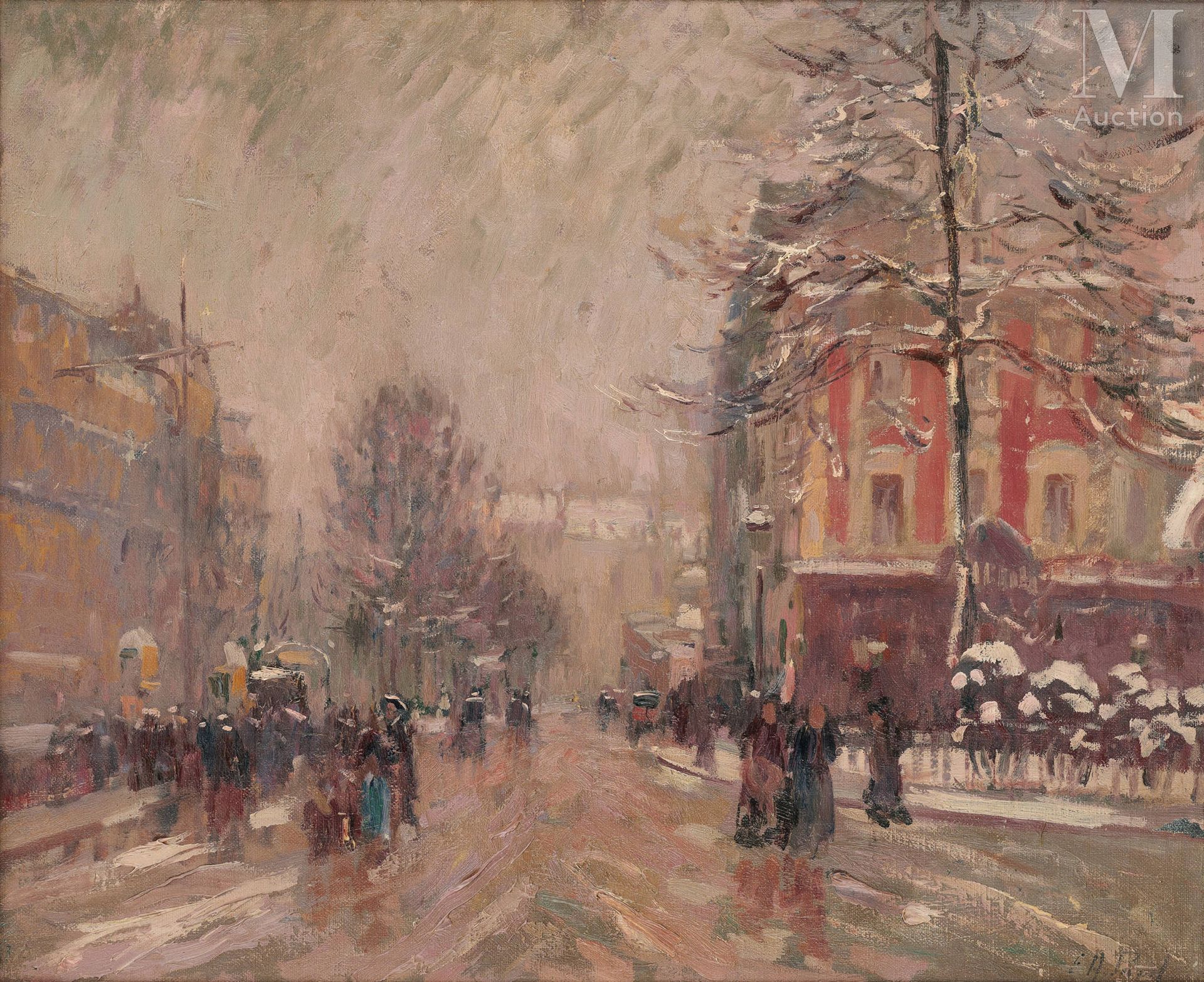 Elie-Anatole PAVIL (Odessa 1873-Rabat 1944) Rue de Paris in winter

Oil on canva&hellip;