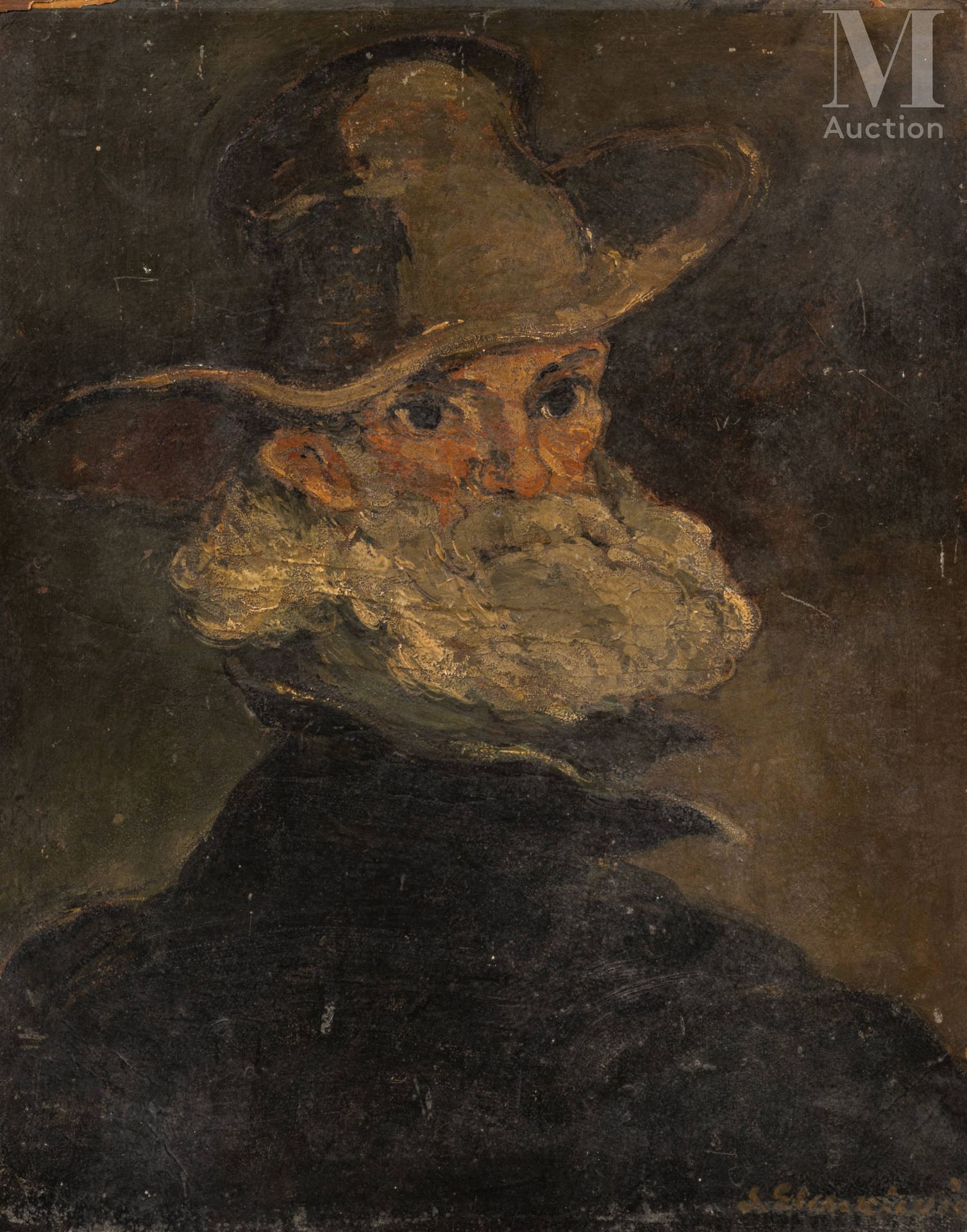 Stanislas ELESZKIEWICZ (Czutowie k.Poltawy 1900 - Paris 1963) 一个有胡子的男人的画像

板上油彩 &hellip;