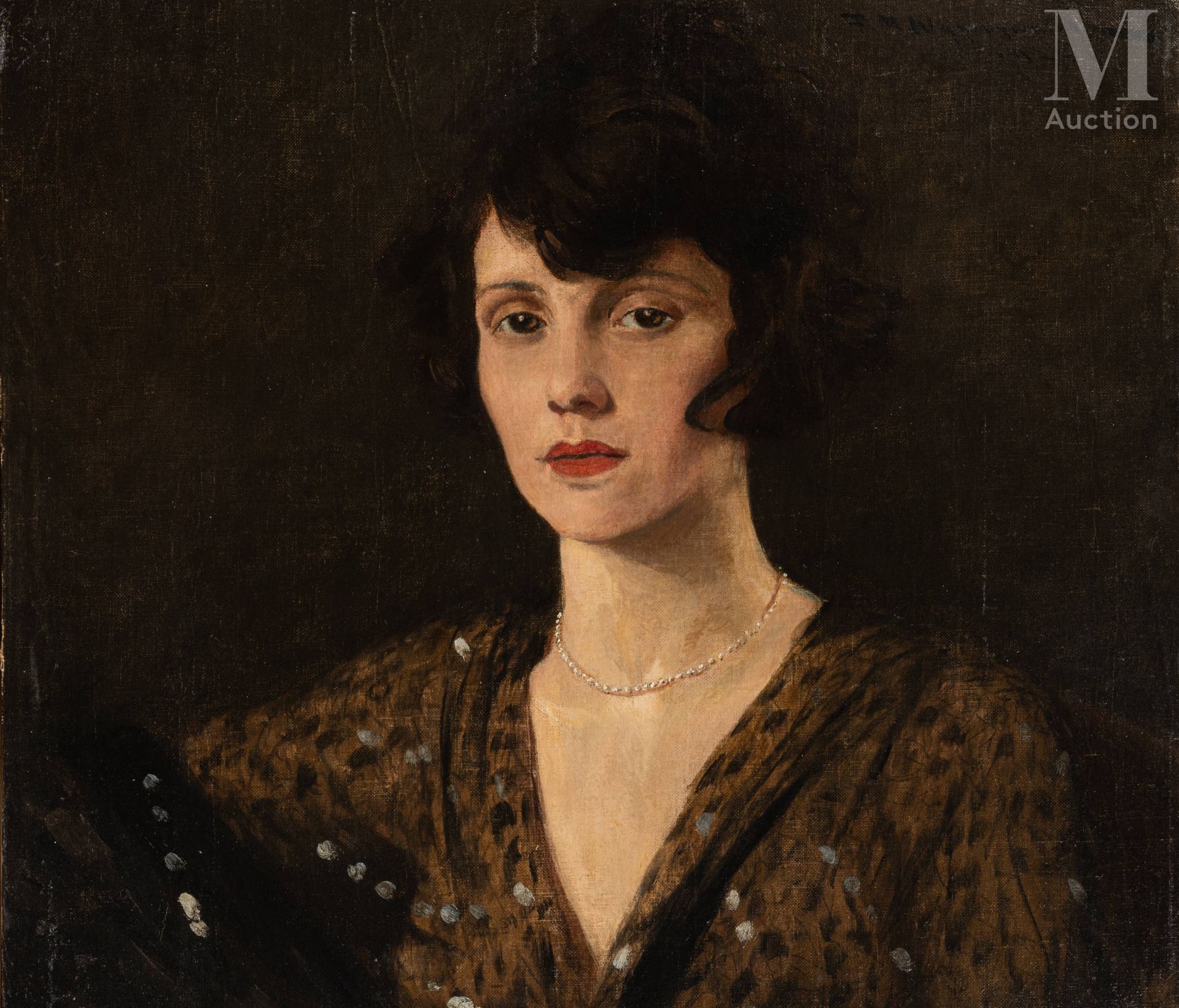 Feliks Michal WYGRZYWALSKI (1875 Przemysl – 1944 Rzeszów) 戴着珍珠项链的女人肖像

制作于1927年
&hellip;