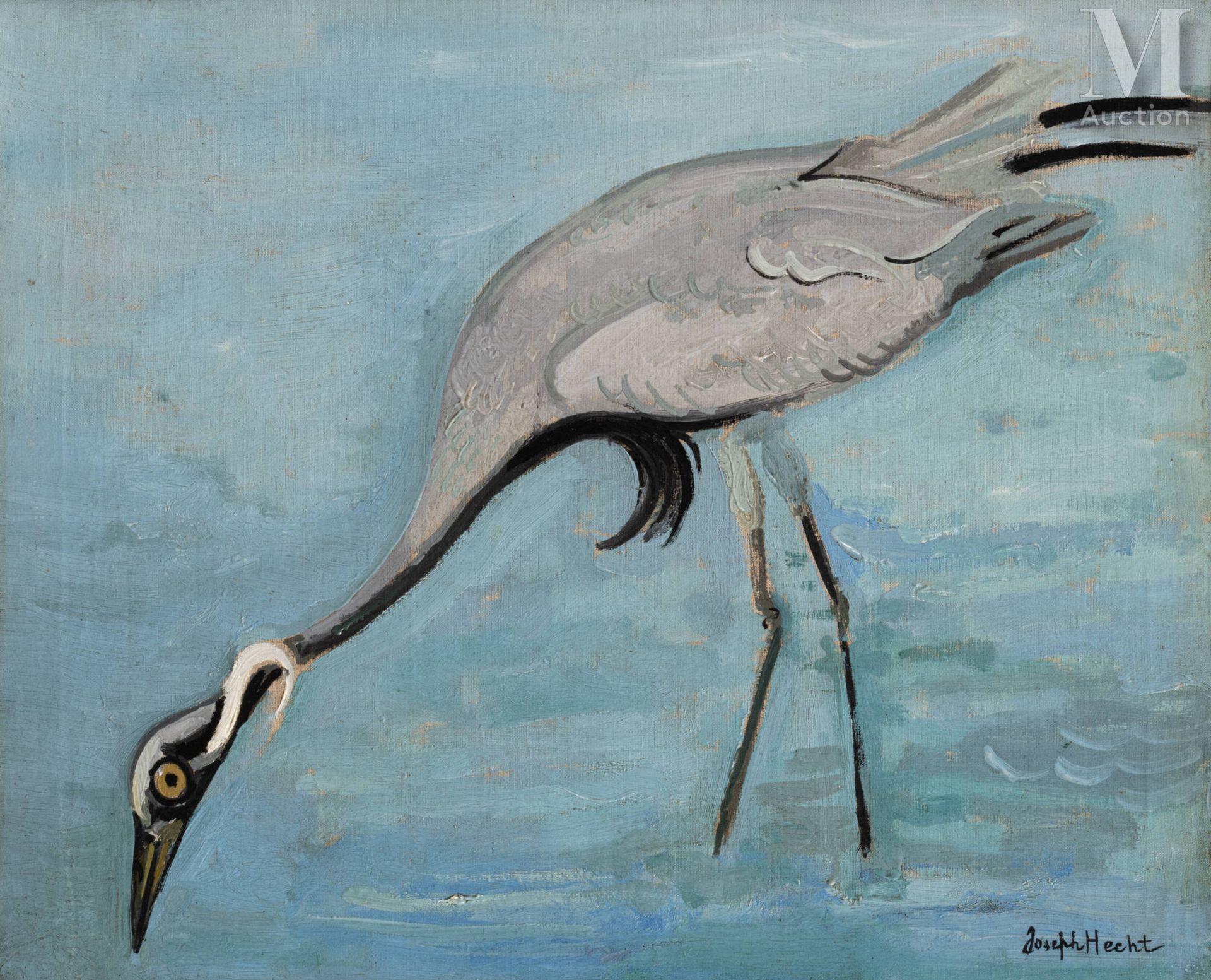 Józef HECHT (Lodz 1891-Paris 1951) The crane

Oil on canvas 
38 x 46 cm
Signed l&hellip;