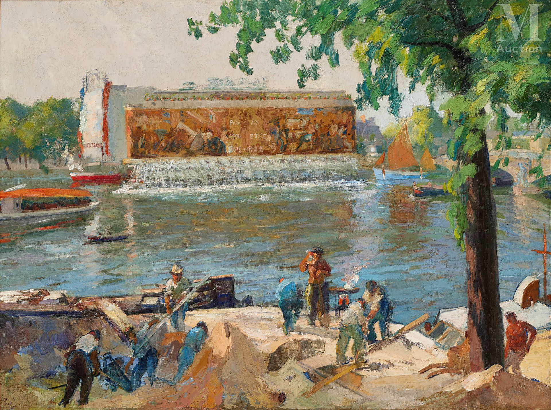 Elie-Anatole PAVIL (Odessa 1873-Rabat 1944) Il padiglione del lavoro e i costrut&hellip;