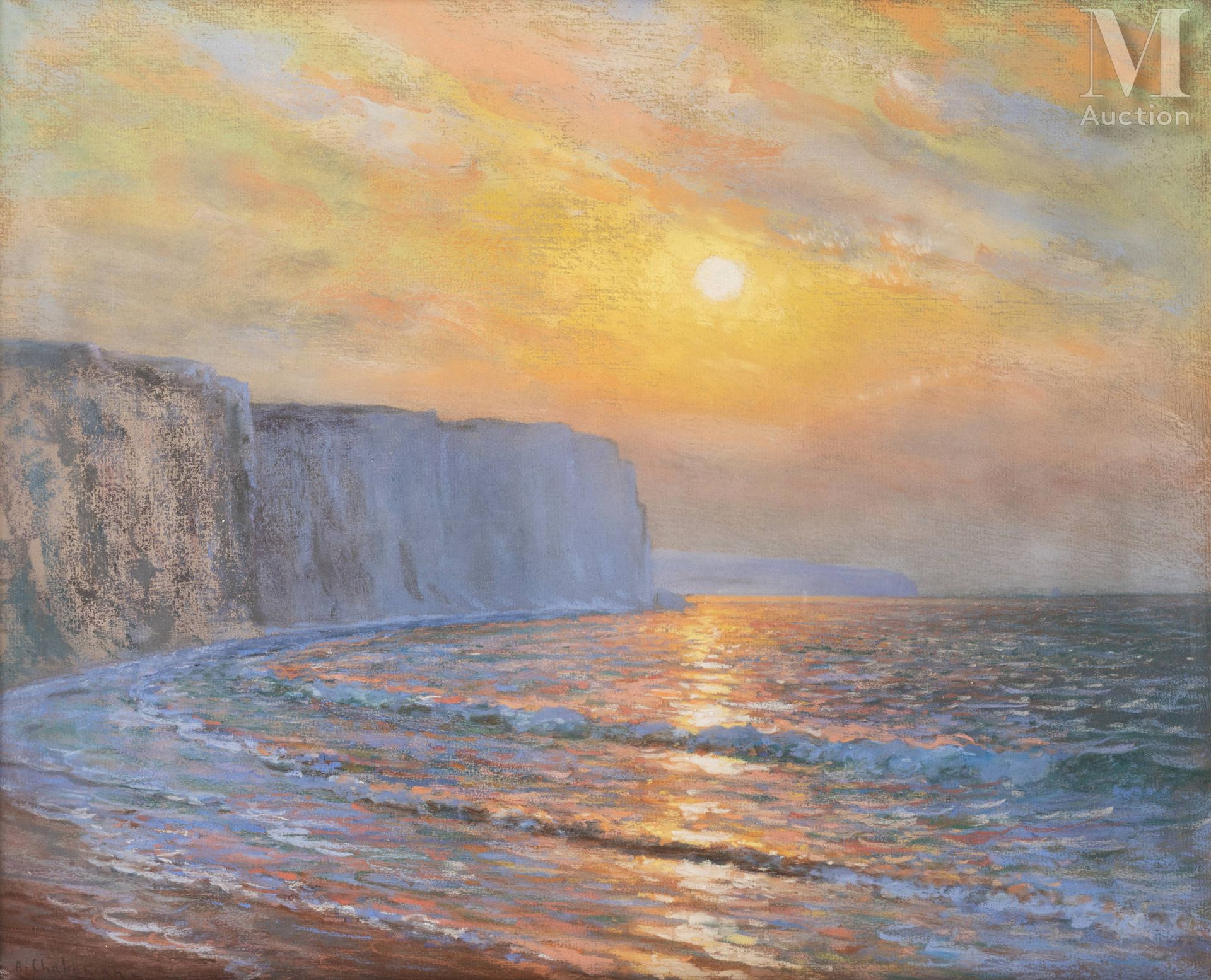 Arsène CHABANIAN (Erzurum 1864 – Paris 1949), Sunset on the coast

Pastel on pap&hellip;