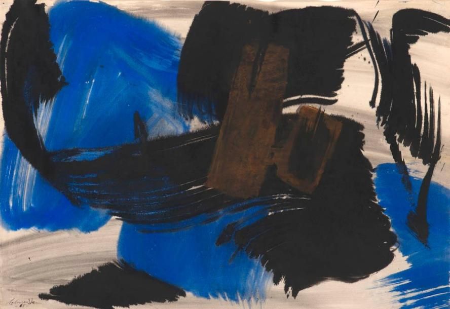 Gérard SCHNEIDER (1896-1986) Composition, 1964 Gouache et aquarelle sur papier s&hellip;