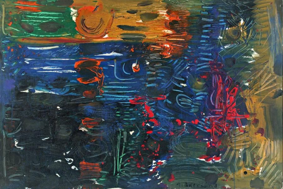 Rudolf BAERWIND (1910-1982) Nocturno, 1969 Huile sur toile signée en bas à droit&hellip;