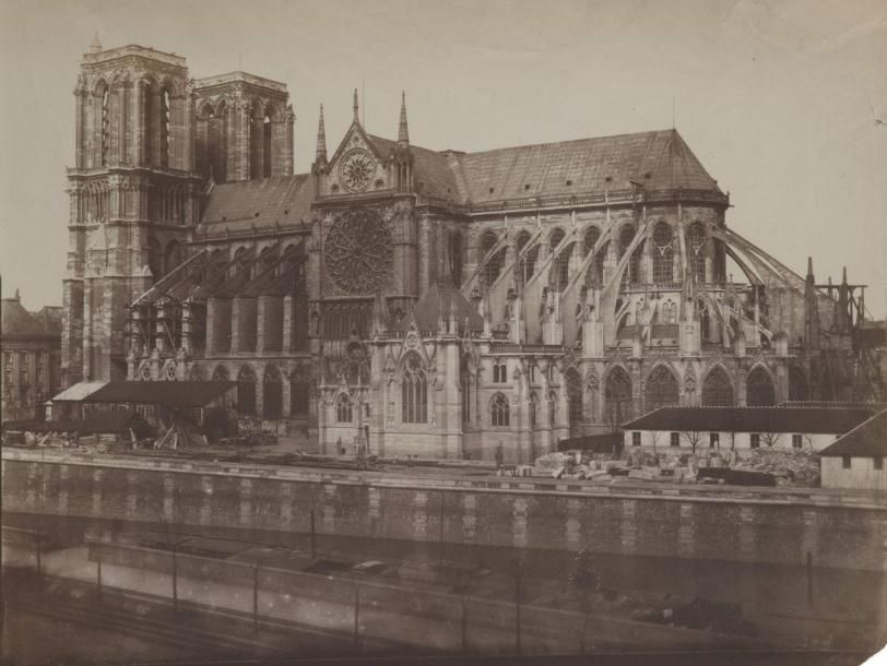 Edouard BALDUS (1813-1882) Chevet de Notre-Dame depuis la quai de la Tournelle, &hellip;