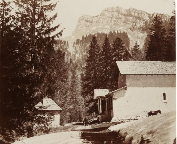 Victor MUZET Vallée et montage dans l'Isère?, c. 1865 Tirage albuminé monté sur &hellip;