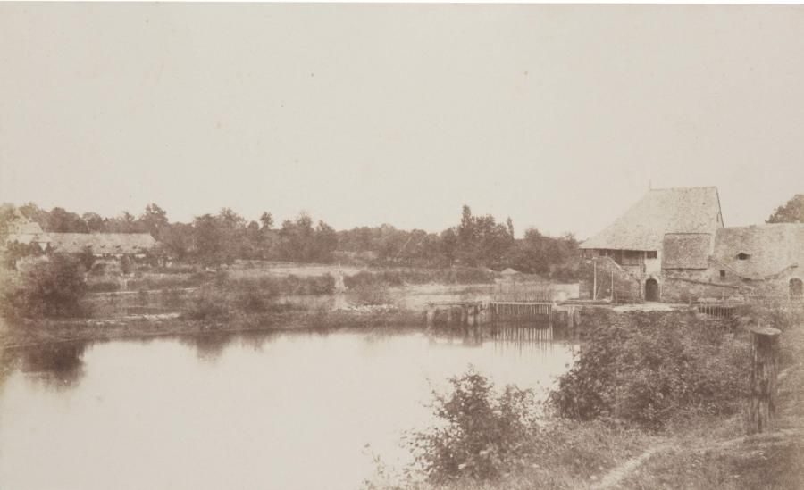 Henri COURMONT (1813-1891) Paysage du Loiret, c. 1853 Tirage sur papier salé d'a&hellip;