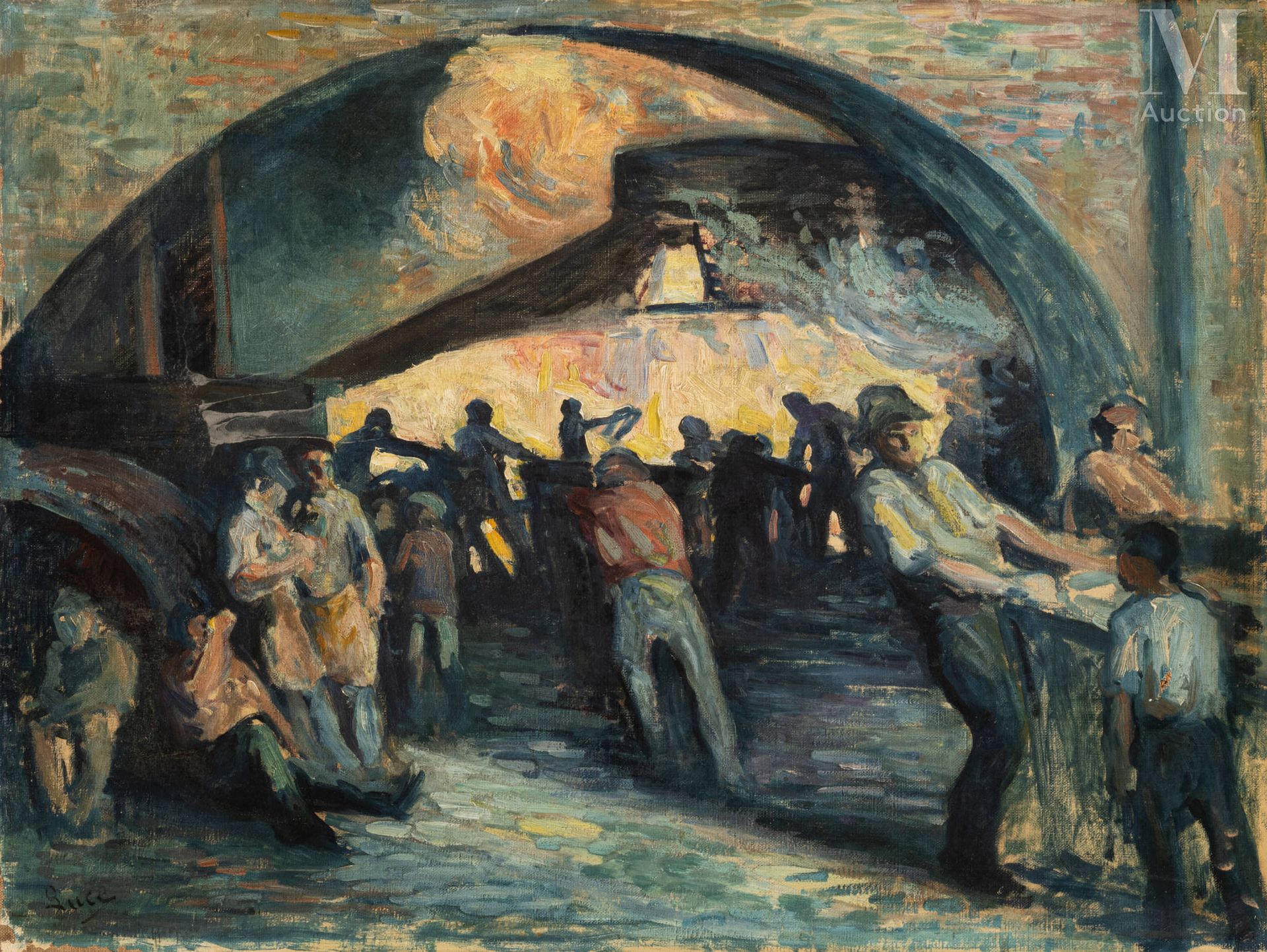 Maximilien LUCE (Paris 1858-1941) Foundry in Charleroi, casting.

Oil on canvas &hellip;