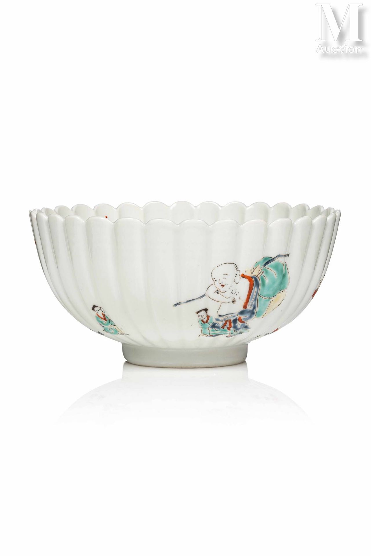 *JAPON, Epoque Edo (1603-1868) Rare Kakiemon porcelain bowl

mounted on a small &hellip;