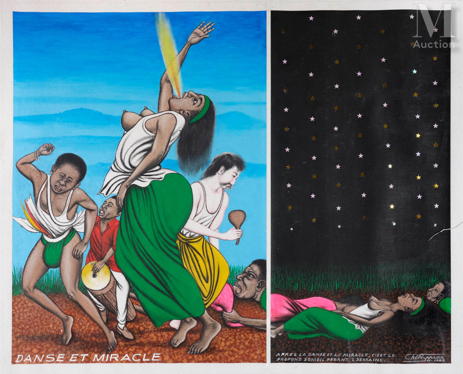 Chéri SAMBA (né en 1956) Danse et Miracle, 1999

Acrylique, glitter et collage d&hellip;