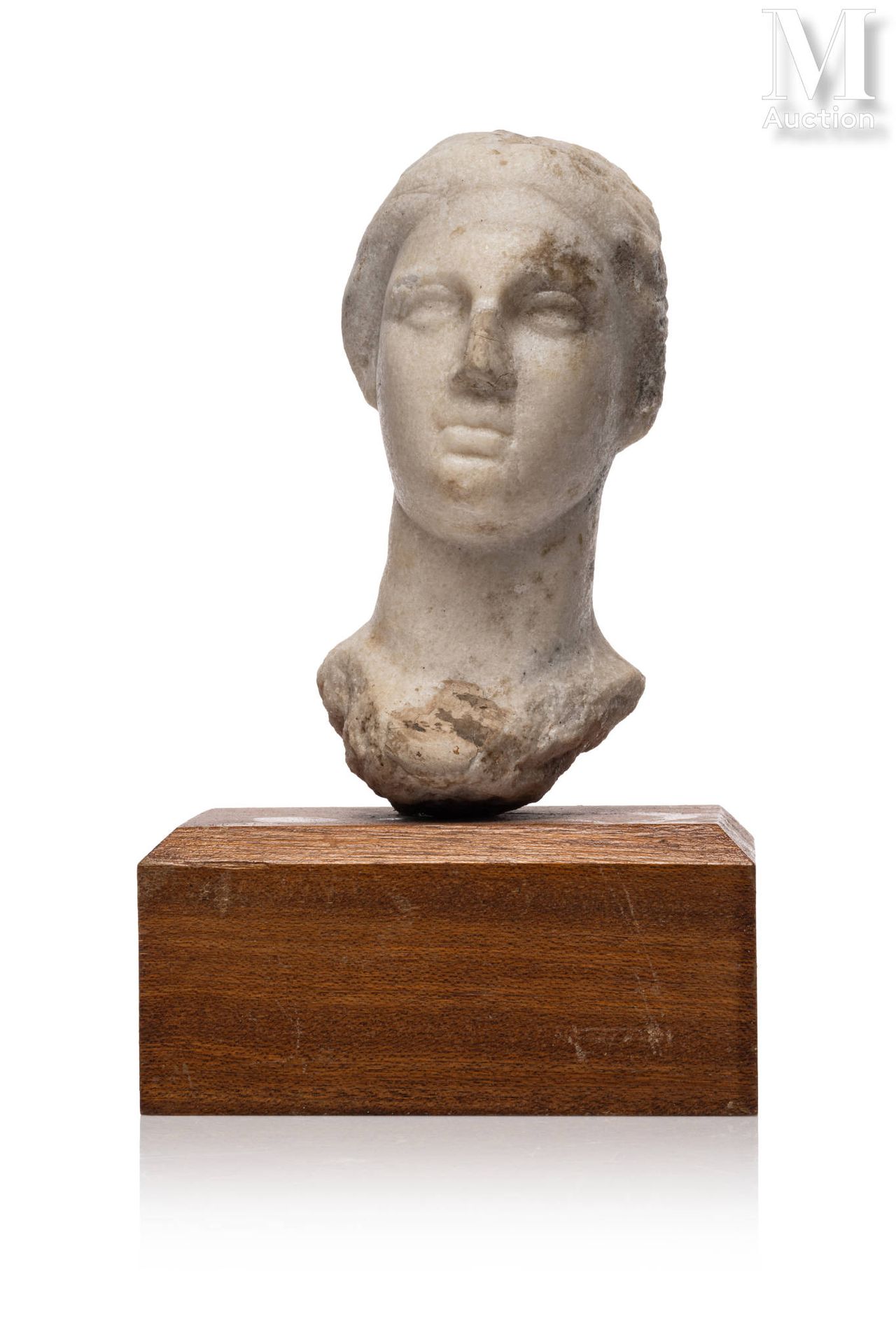 Tête féminine wearing a headband. Most probably a queen of the Ptolemaic dynasty&hellip;
