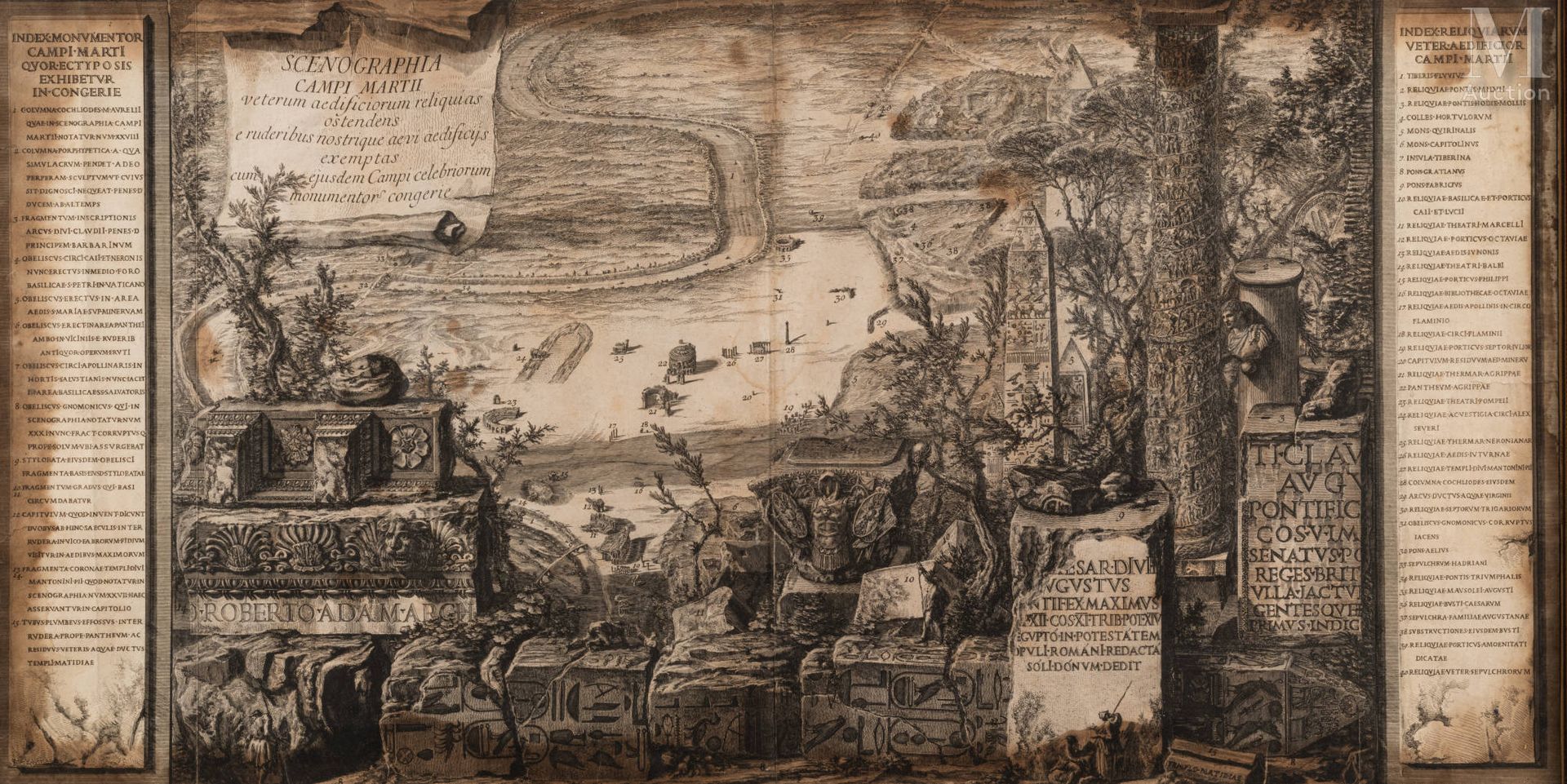 Giovanni Battista PIRANESI (1720-1778), dit Piranèse. “SCENOGRAPHIE CAMPI MARTII&hellip;