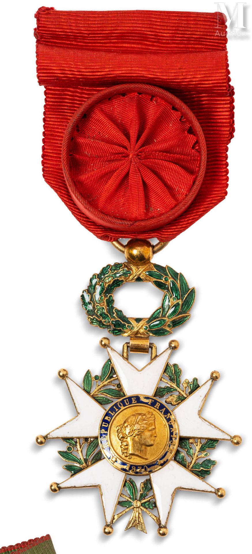 FRANCE Lot de 2 croix d’officiers de l’Ordre de la Légion d’honneur, en or (750 &hellip;