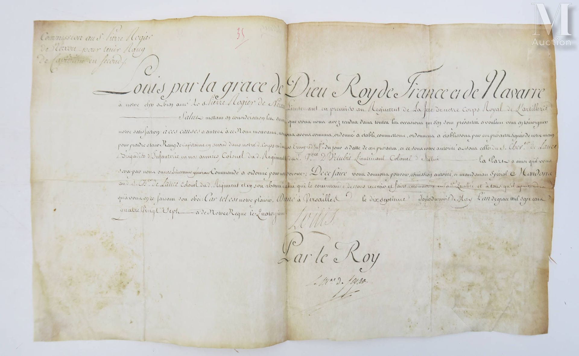 [LOUIS XVI, Roi de France, 1754-1793], Handwritten document signed "Louis" (secr&hellip;