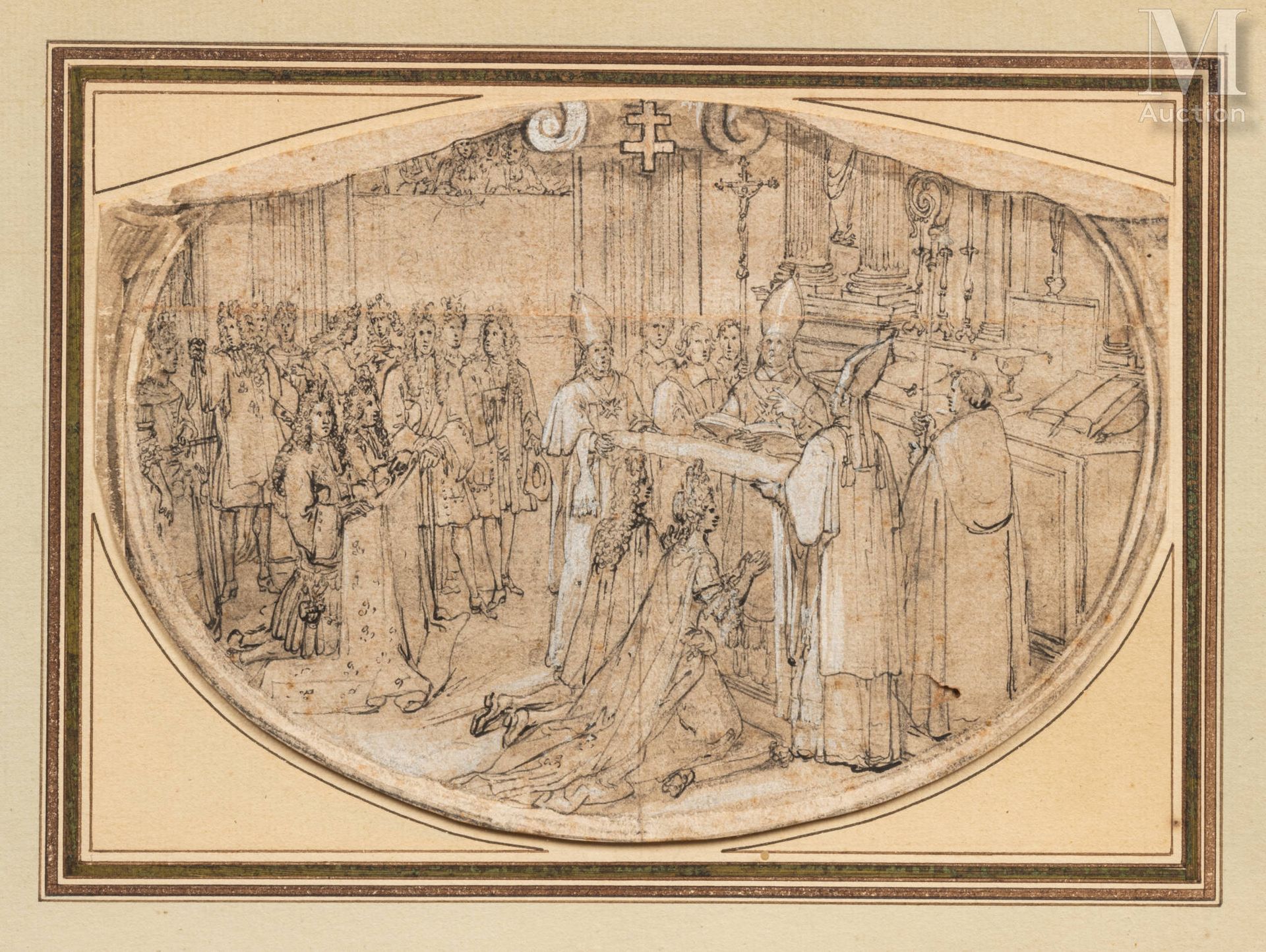 Sébastien LECLERC (Metz, 1637-Paris, 1714), atelier de. Le mariage de Léopold Ie&hellip;