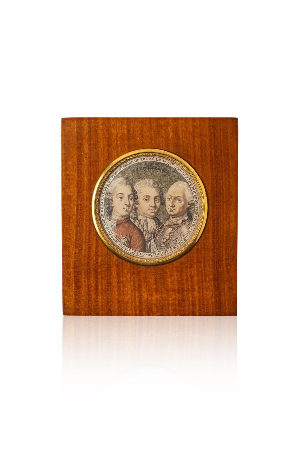 Gravure royaliste ronde colorée représentant en buste Charles-Philippe de France&hellip;