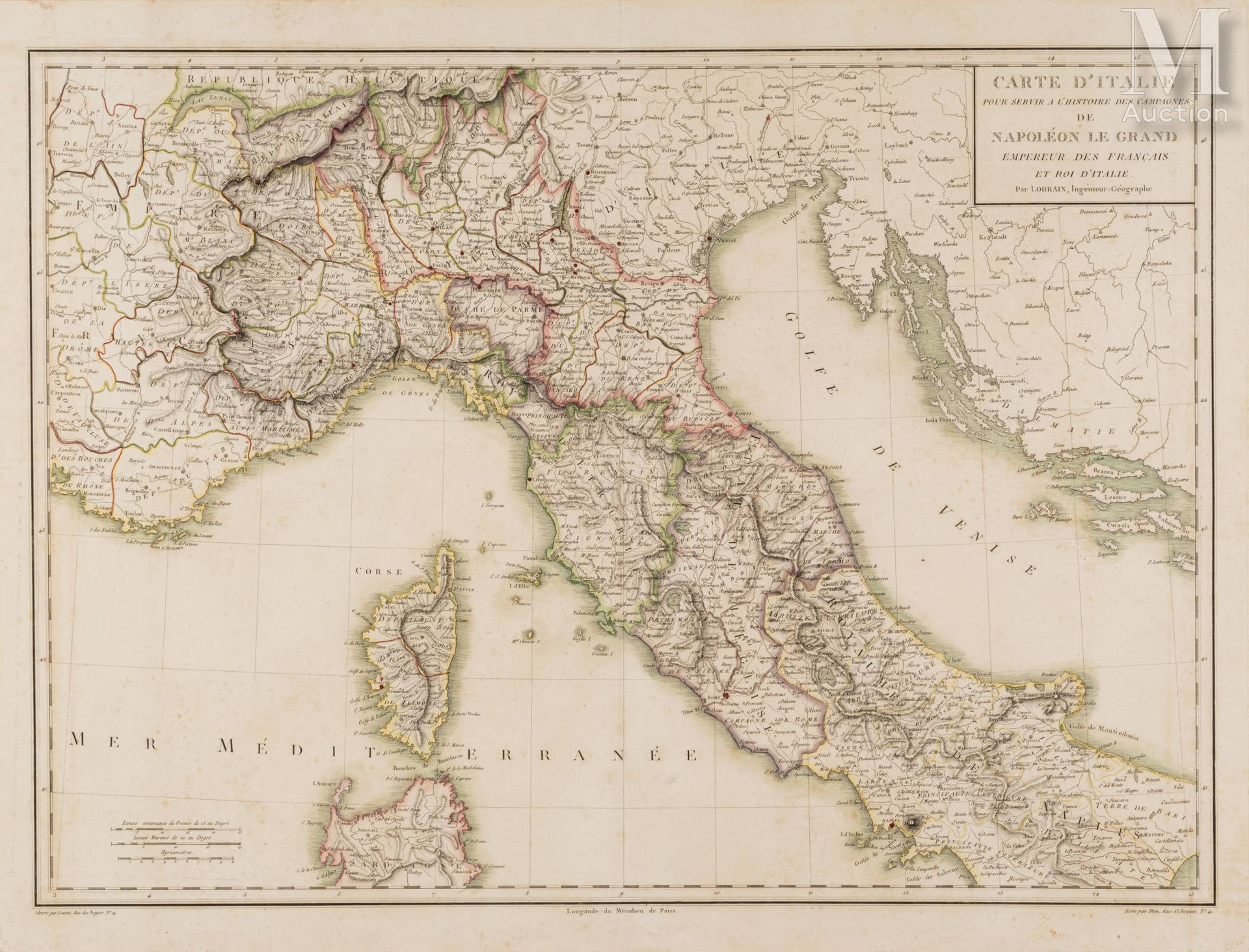 Carte d'Italie pour servir à l'Histoire des campagnes de Napoléon le Grand, Empe&hellip;