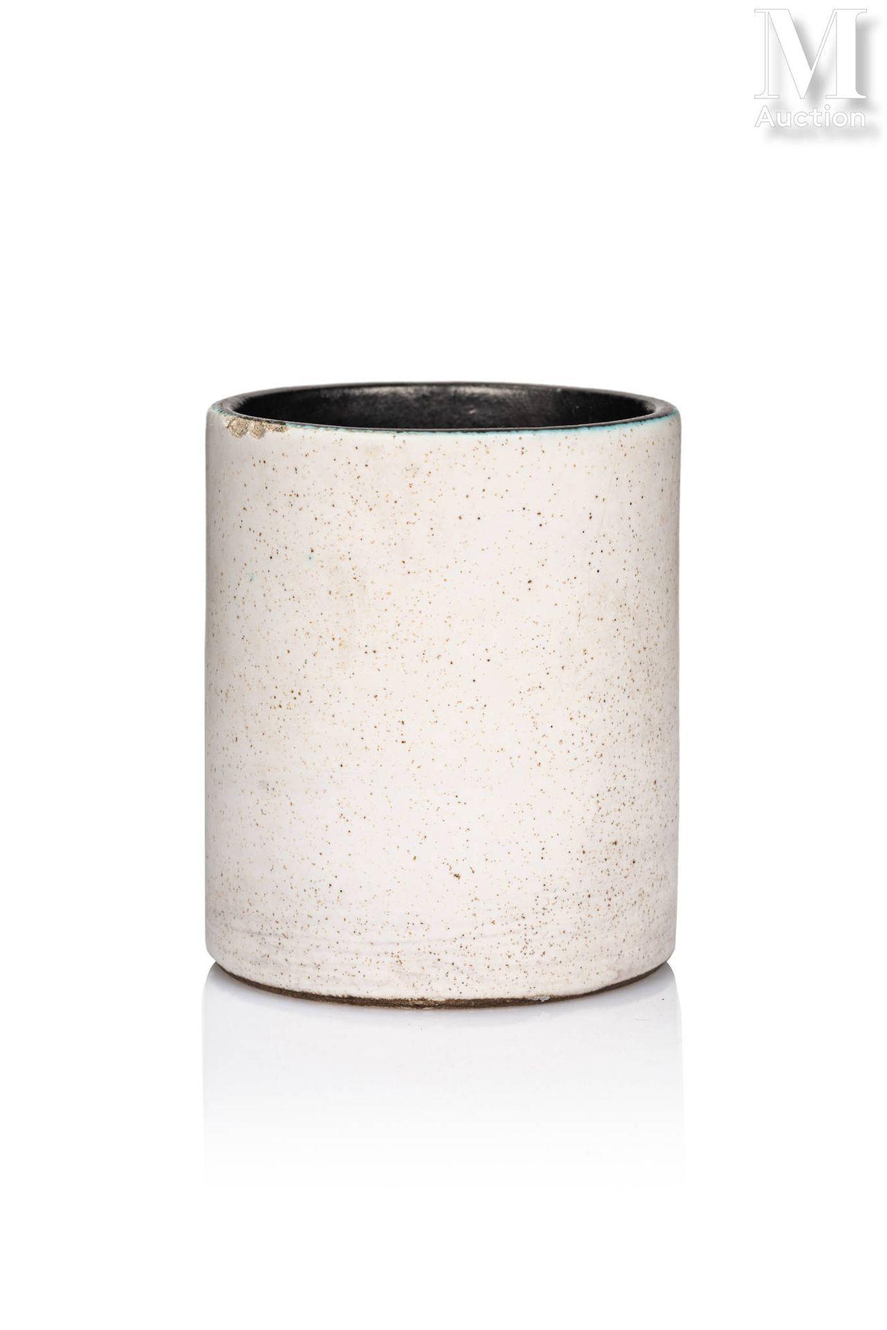 Georges JOUVE (1910 - 1964) Petit vase cylindrique en céramique à couverte émail&hellip;