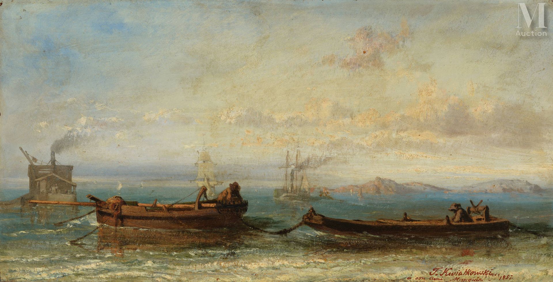 Teofil Antiar KWIATKOWSKI (1809 - 1891) Barques en mer

Réalisé en 1857
Huile su&hellip;