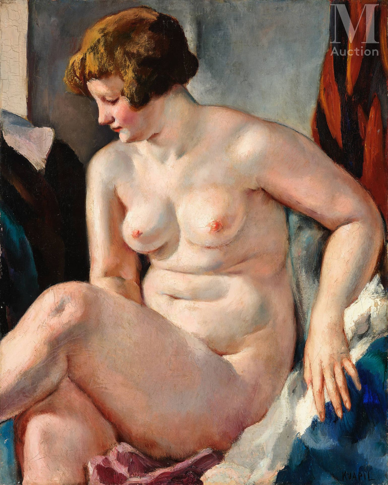 Charles KVAPIL (Varnsdorf 1884 - Paris 1957) Nu féminin

Huile sur toile
80 x 65&hellip;