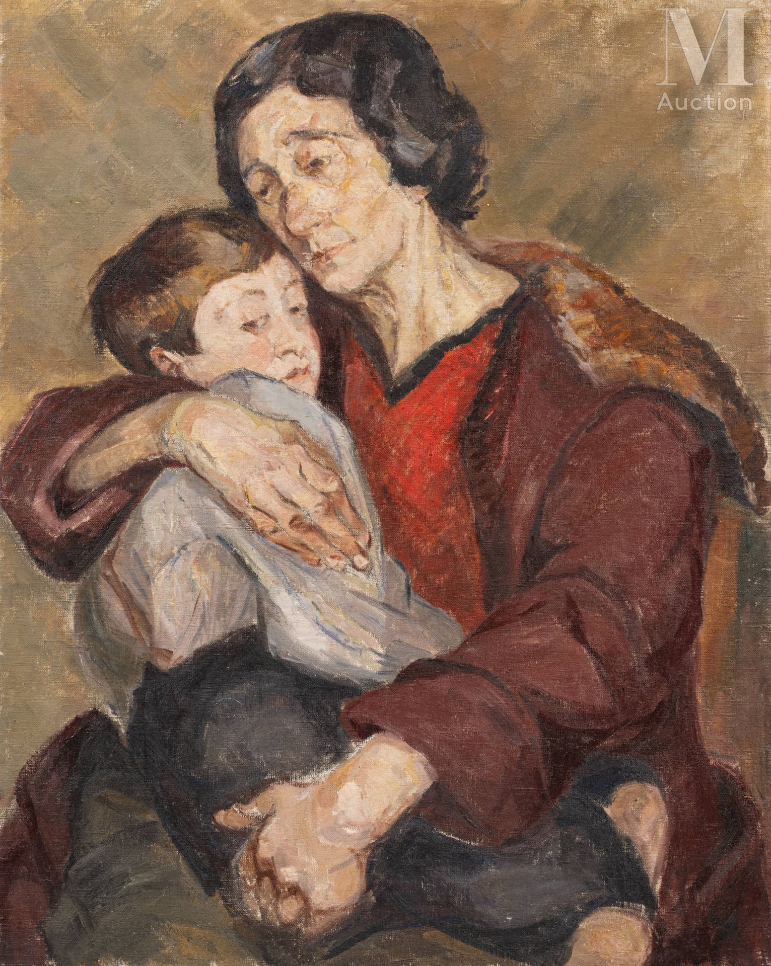 Anta RUPFLIN (1895-1987) Mère à l’enfant

Réalisé en 1927 
Huile sur toile 
81 x&hellip;