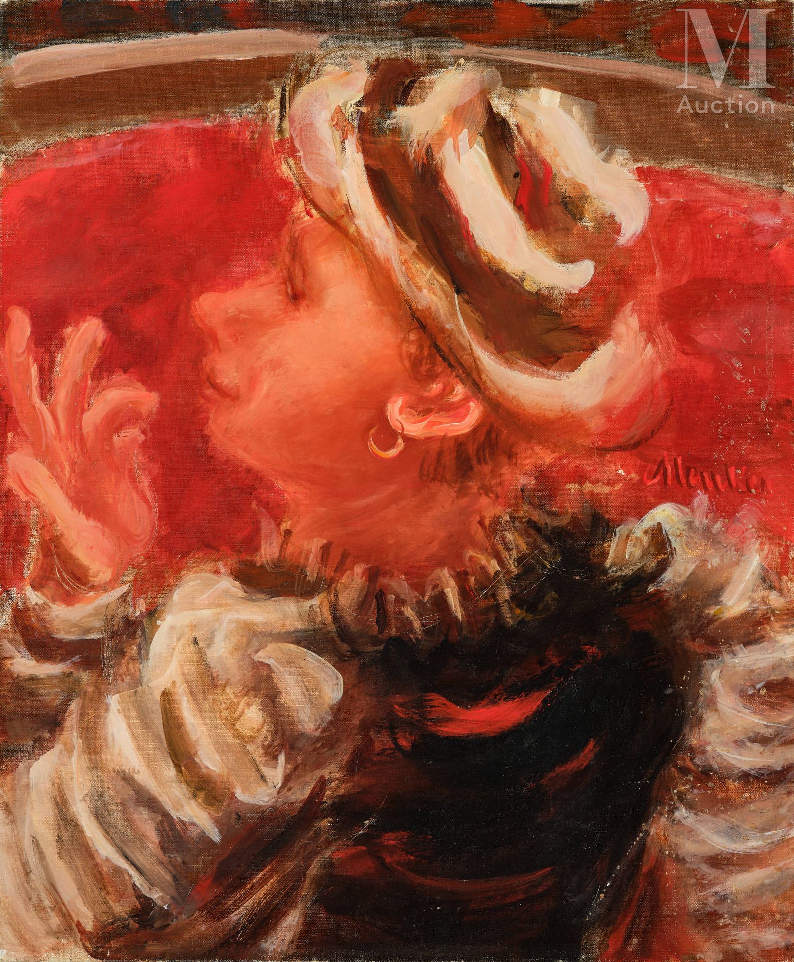 Zygmunt MENKES (Lvov 1896 - New-York 1986) Le clown

Huile sur toile 
65 x 54 cm&hellip;