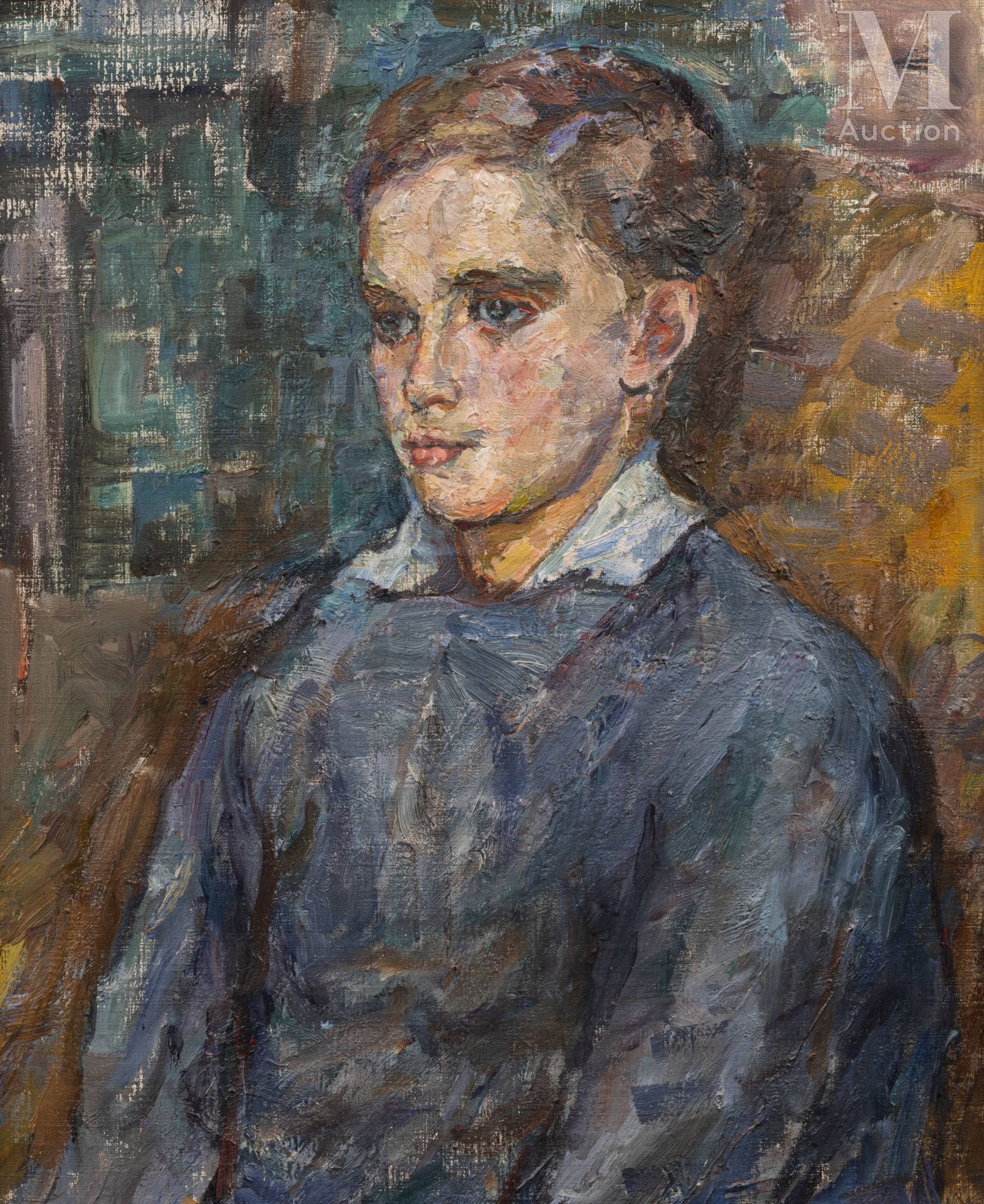 Mania MAVRO (Odessa 1889 - Paris 1963) Portrait d’enfant

Huile sur toile 
61 x &hellip;