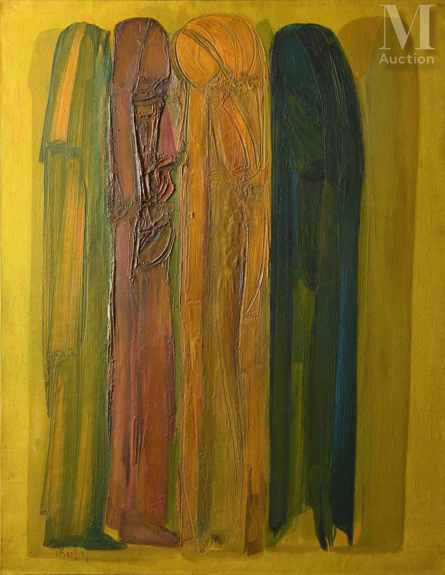 Ⓟ Paul GUIRAGOSSIAN, (Liban, 1926-1993) Untitled
Huile sur toile
Peint en circa &hellip;
