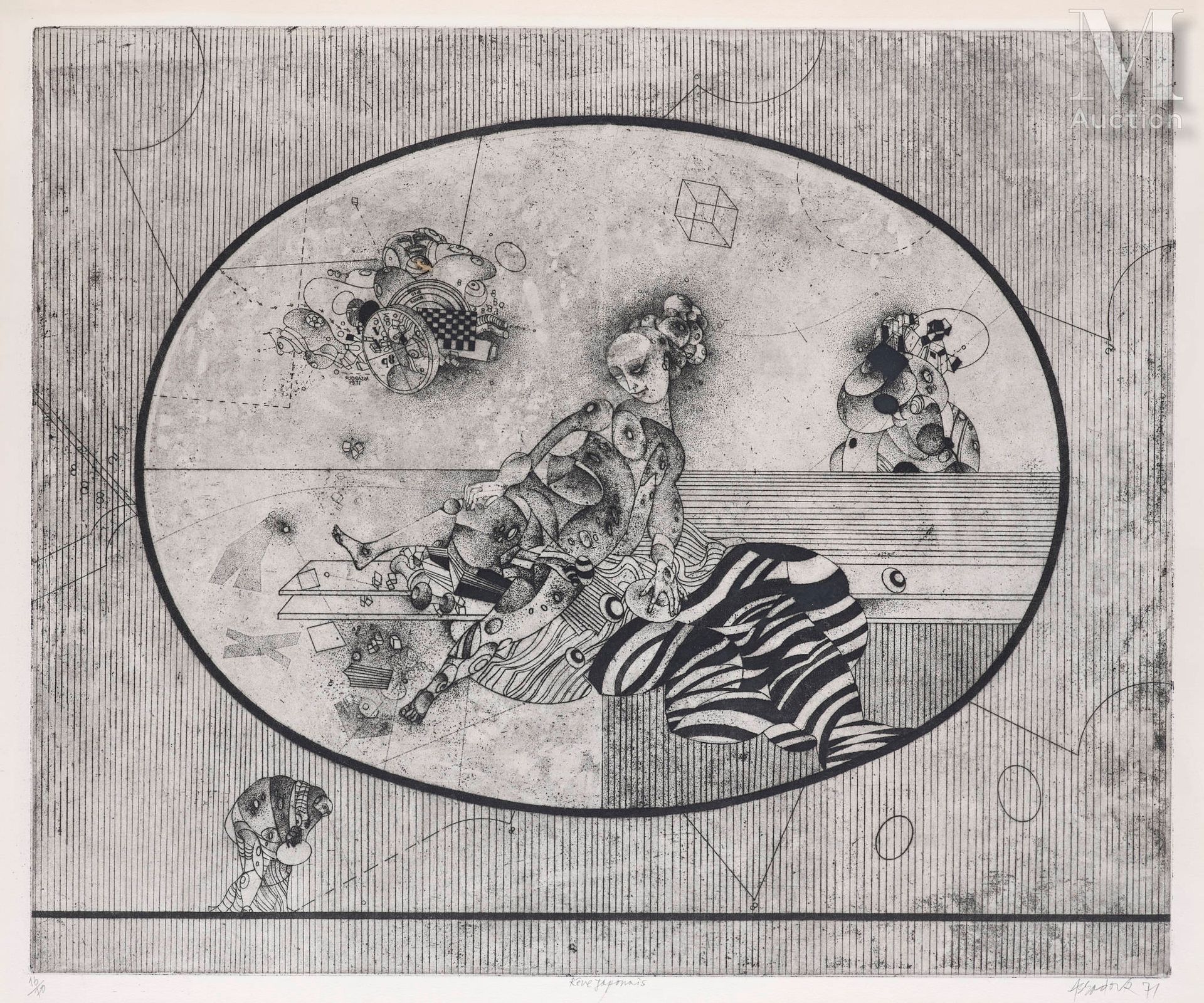Ⓟ Assadour BEZDIKIAN (Liban, 1943) Rêve Japonais
Lithographie
48,5 x 58,5 cm
réa&hellip;