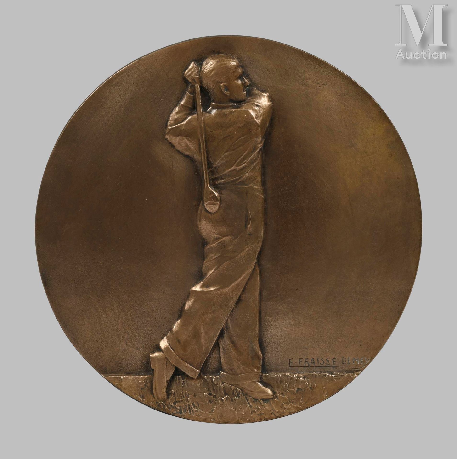 « Le Golf ». Plaque en bronze éditée par Fraisse Demey (pour la fabrication des &hellip;