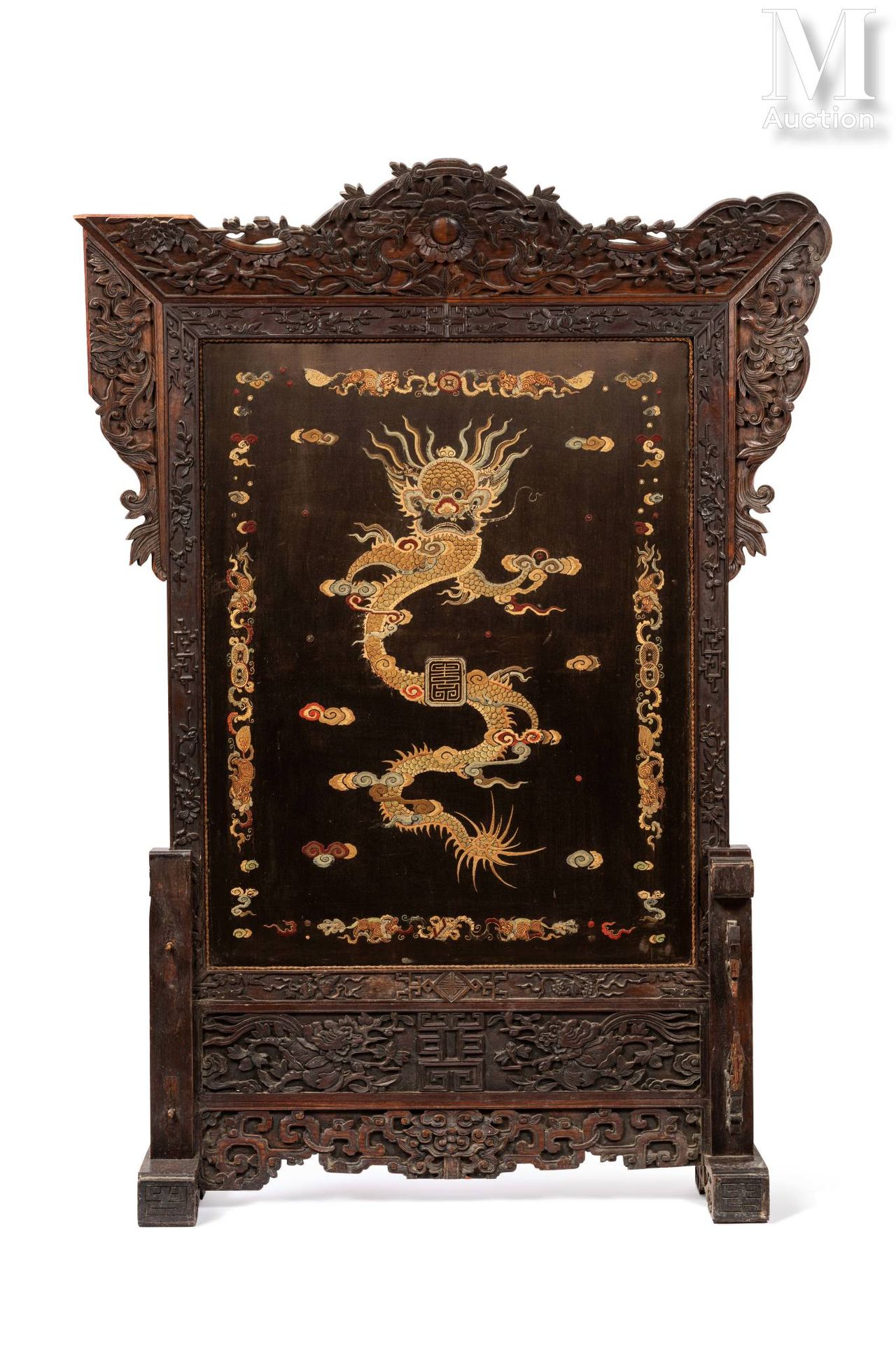 Ⓟ VIETNAM, XIXe siècle Large écran décoratif
Se composant en partie centrale d'u&hellip;