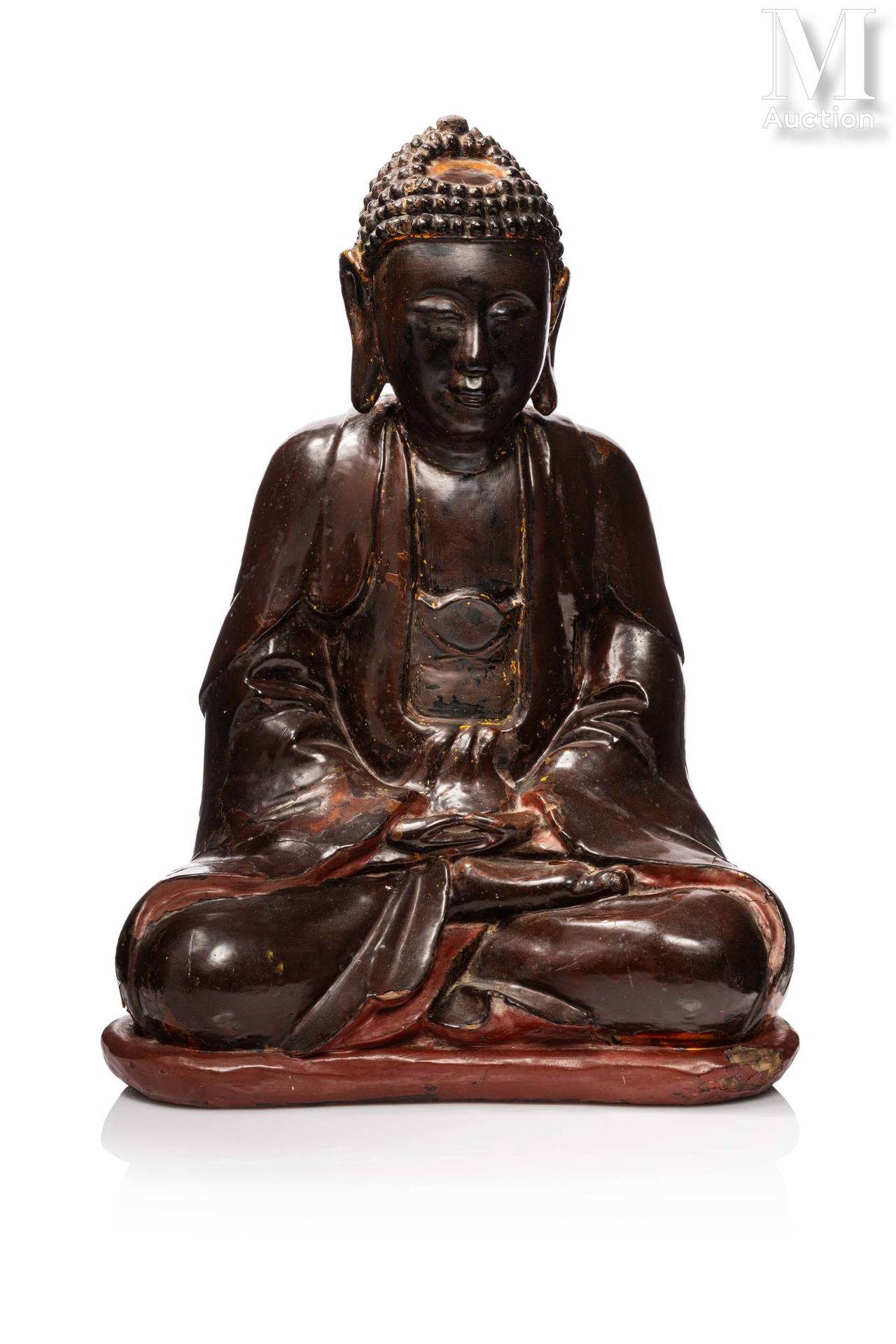 Ⓟ VIETNAM, XVIIIe/XIXe siècle Skulptur aus lackiertem Holz
Stellt einen Bodhisat&hellip;